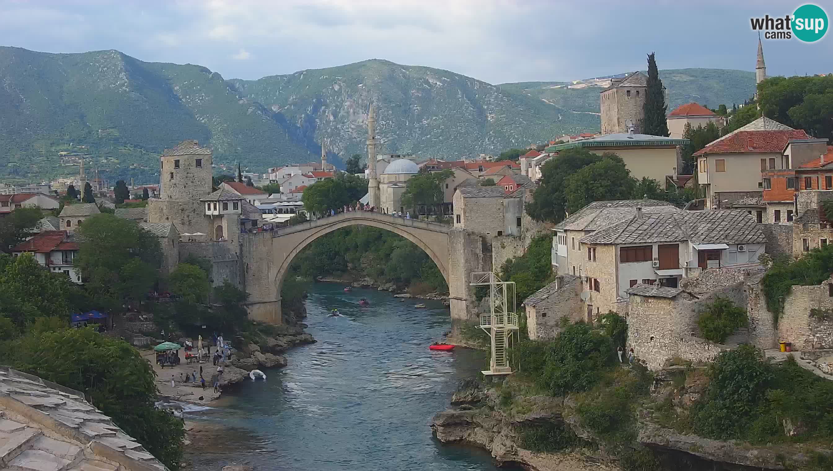 Webcam de Mostar – Le Vieux Pont sur la rivière Neretva