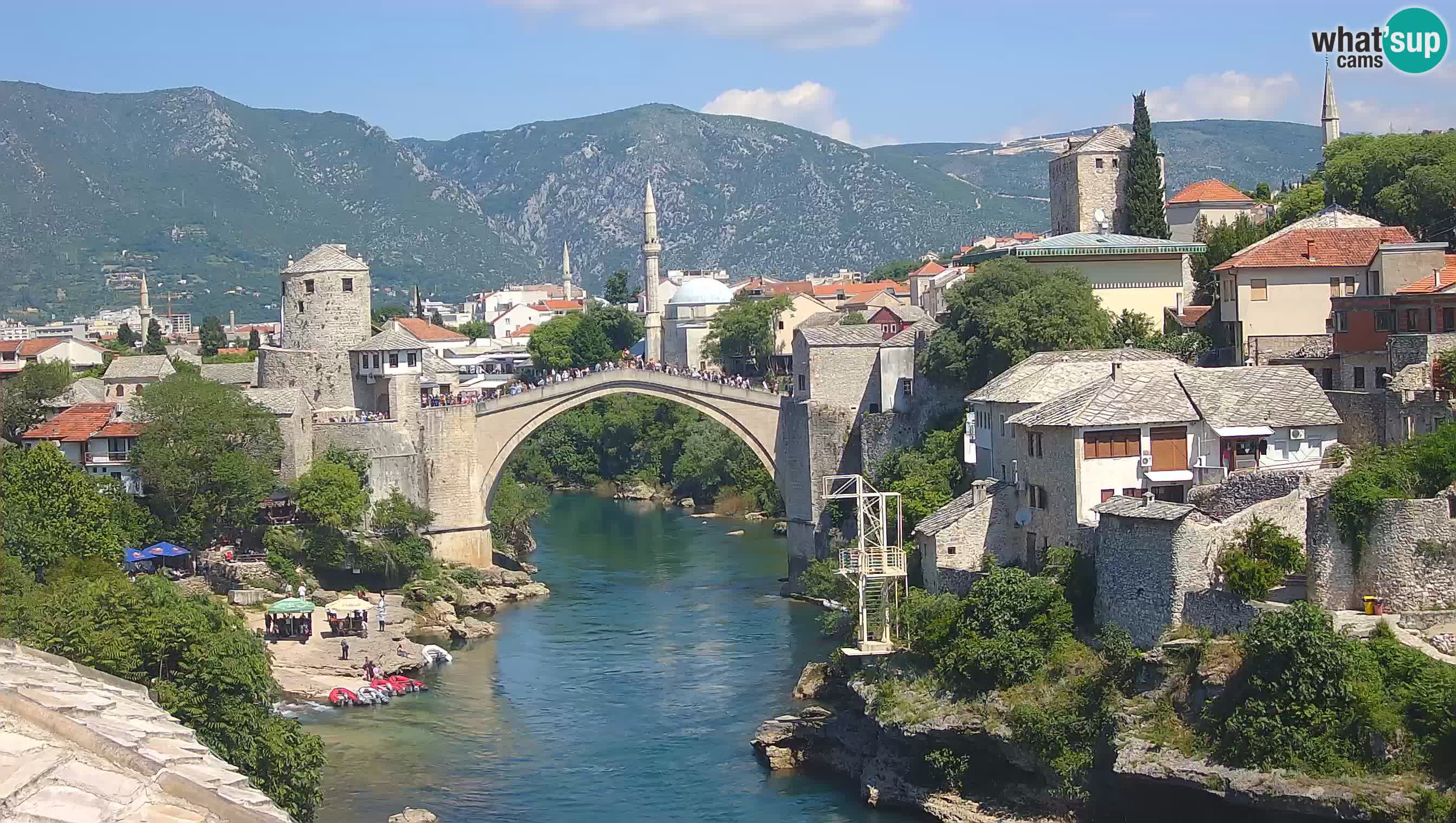 Webcam de Mostar – Le Vieux Pont sur la rivière Neretva