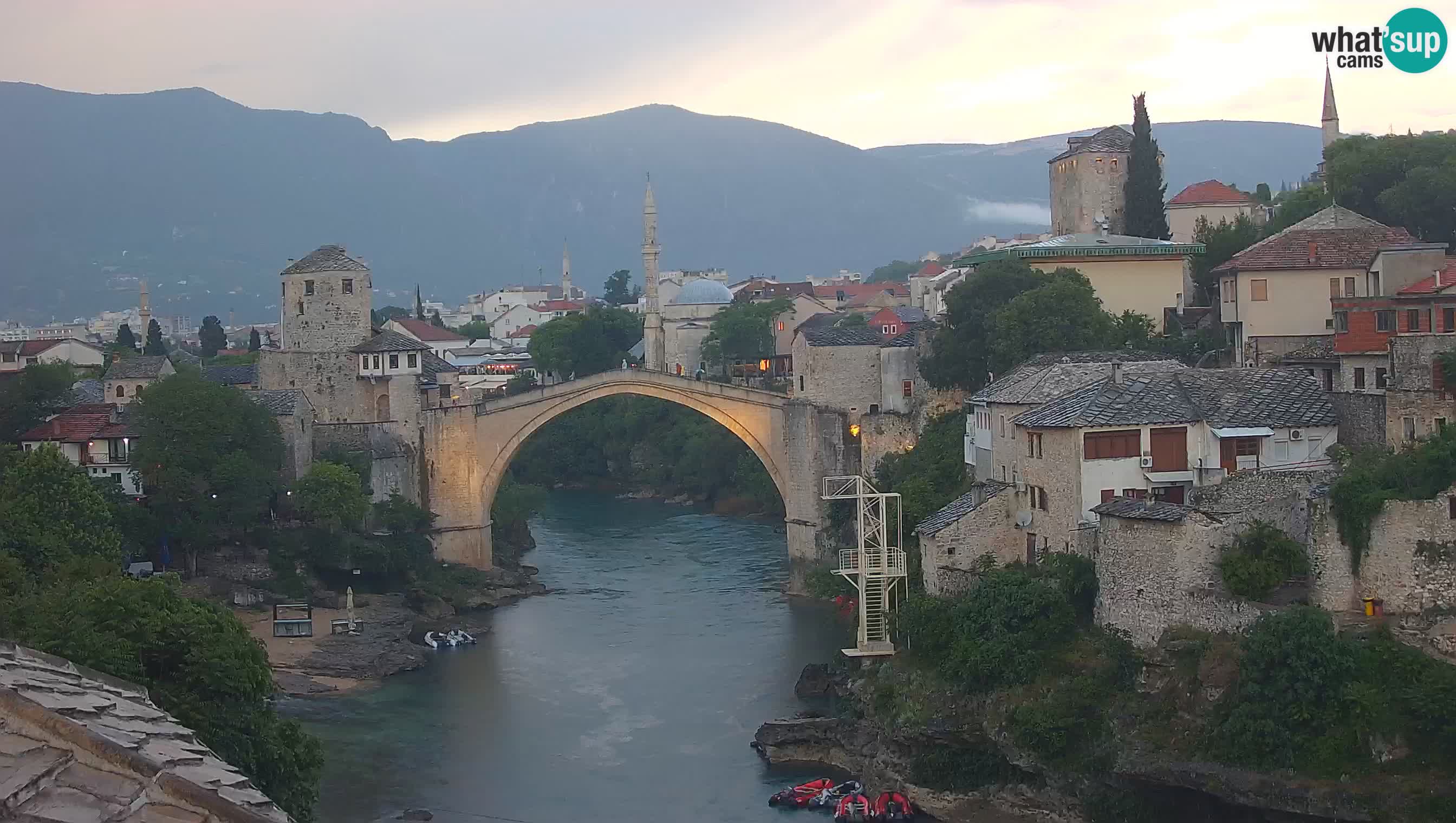 Cámara web de Mostar – El Viejo Puente sobre el río Neretva