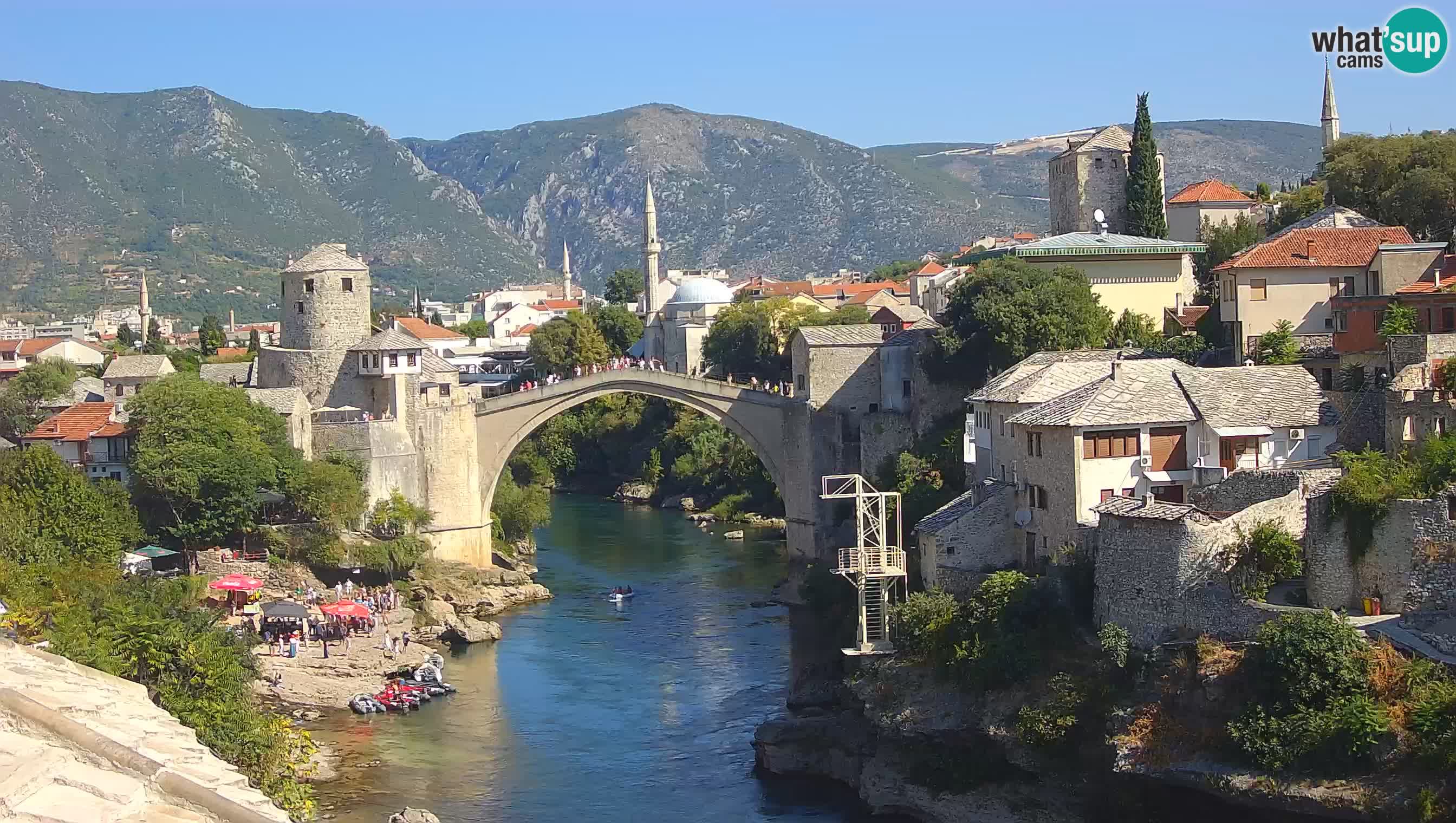 Webcam de Mostar – Le Vieux Pont sur la rivière Neretva