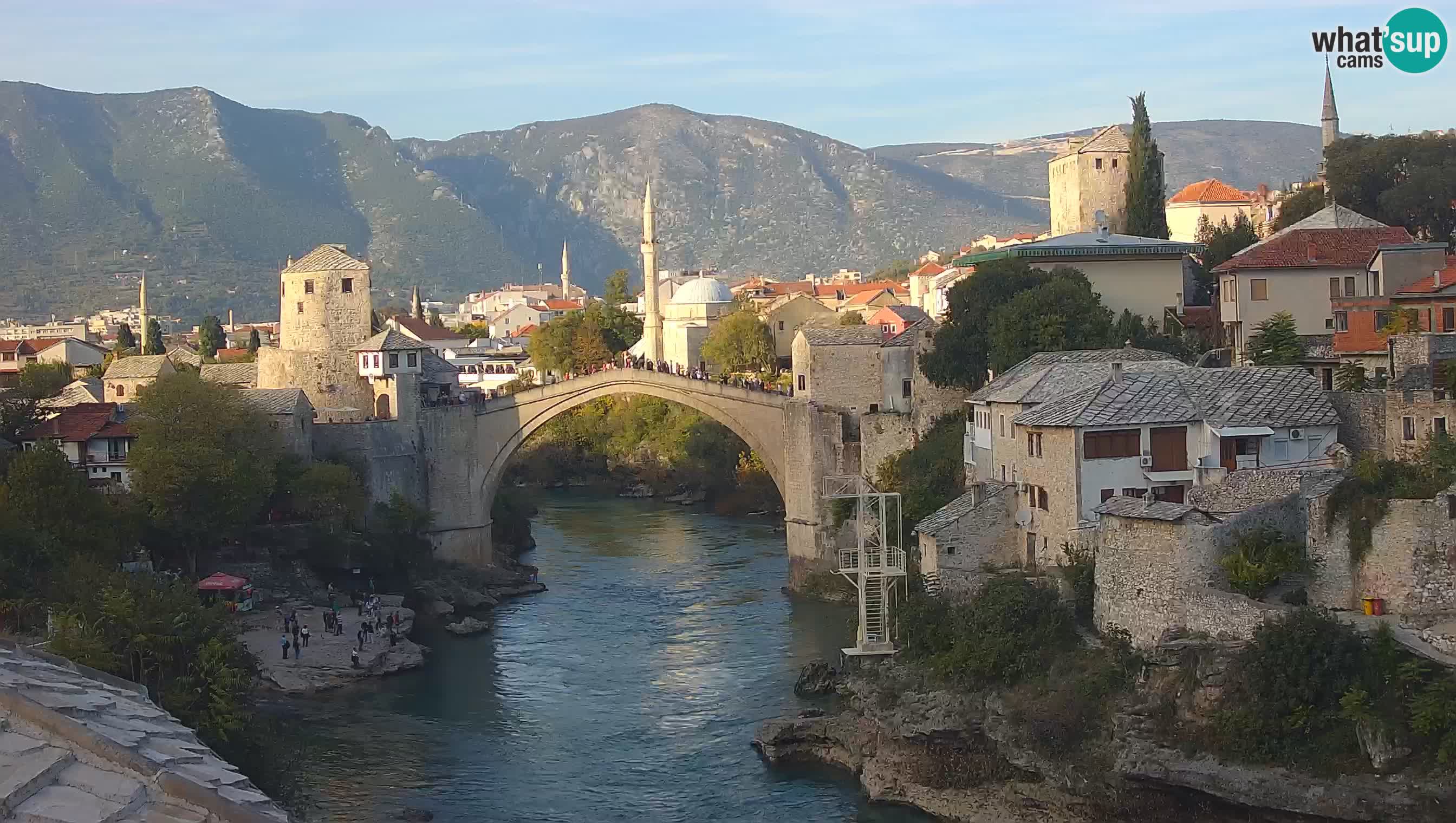 Webcam de Mostar – Le Vieux Pont sur la rivière Neretva