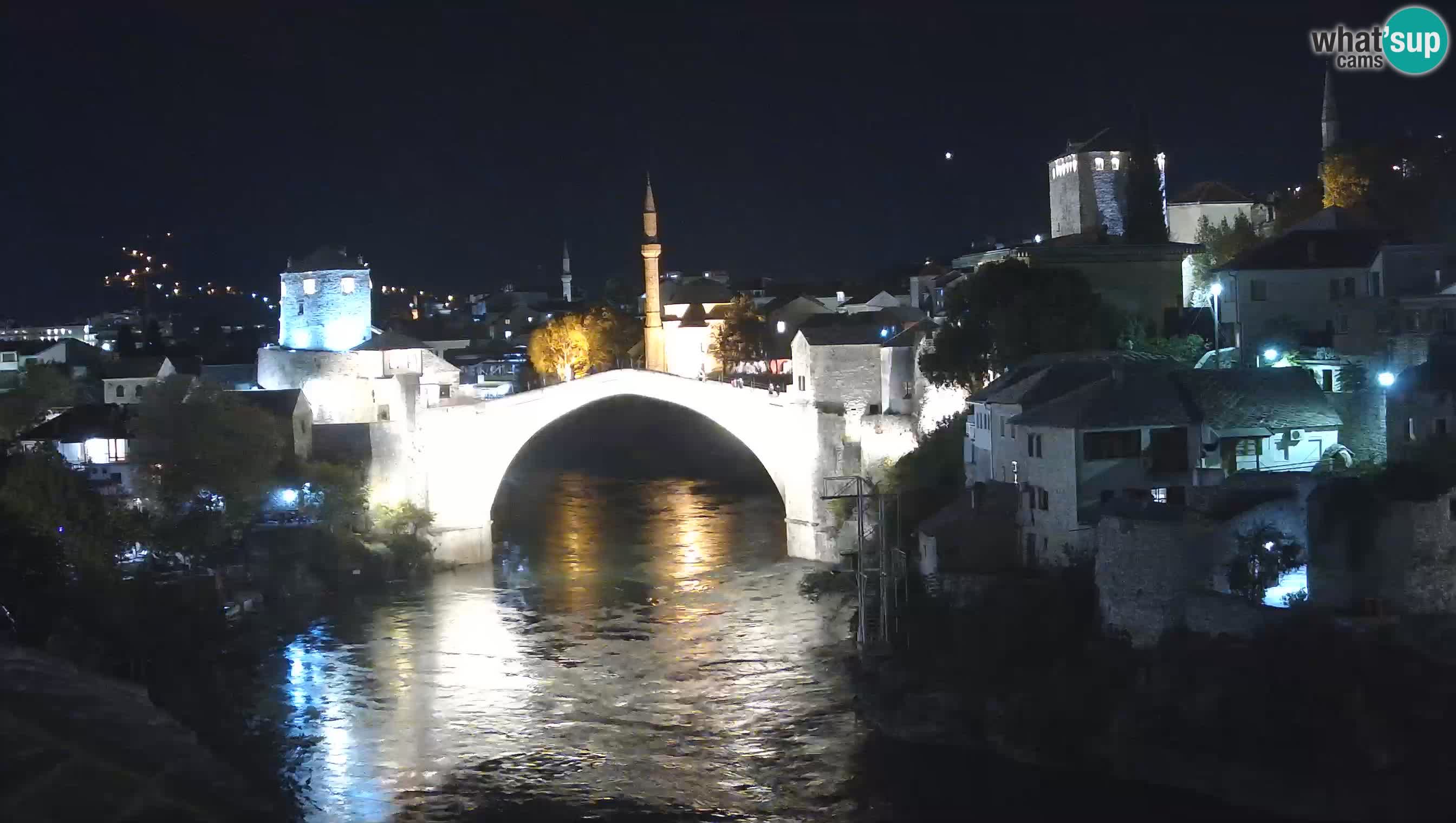 Webcam de Mostar – Le Vieux Pont sur la rivière Neretva