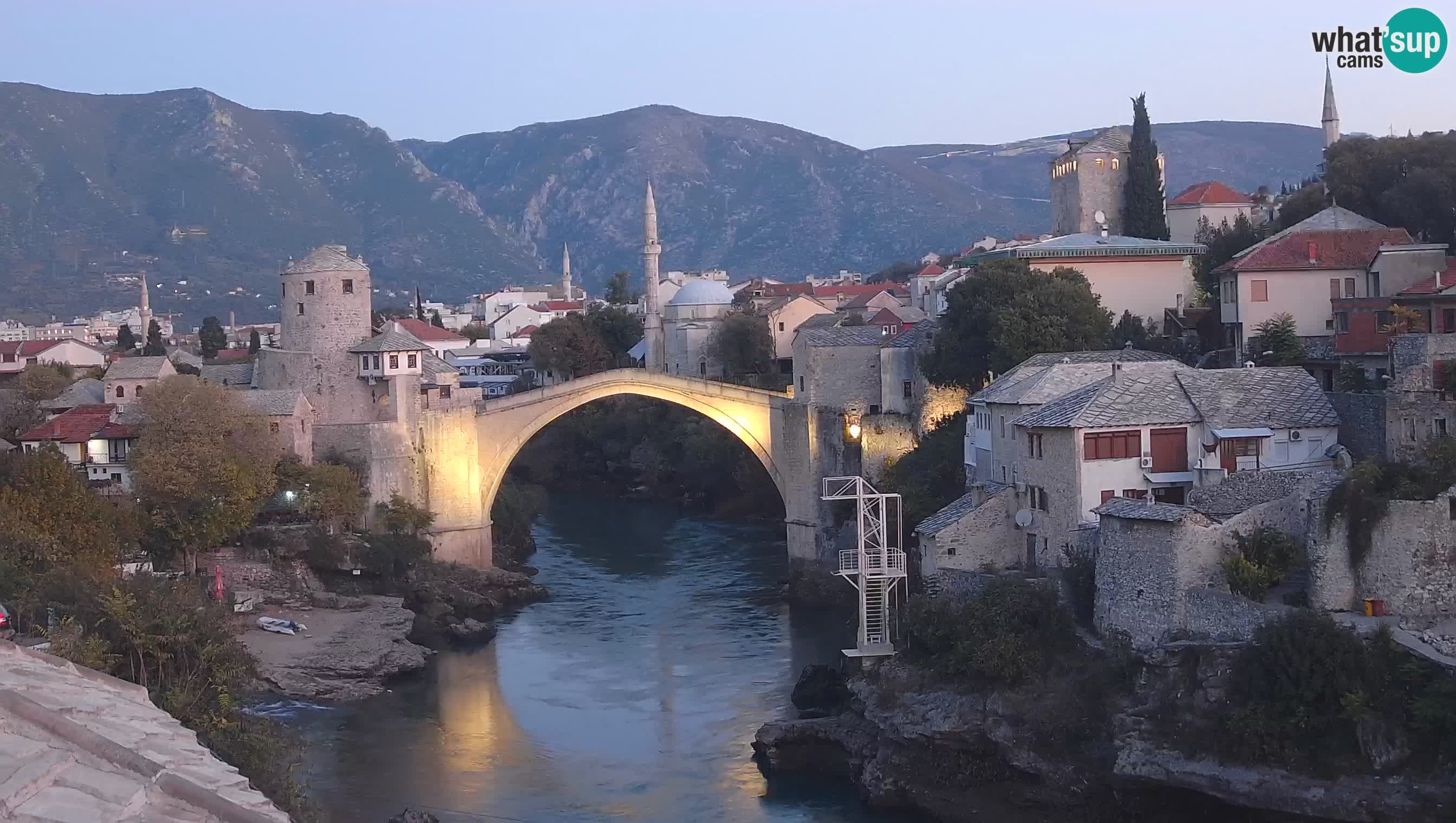 Webcam de Mostar – Le Vieux Pont sur la rivière Neretva