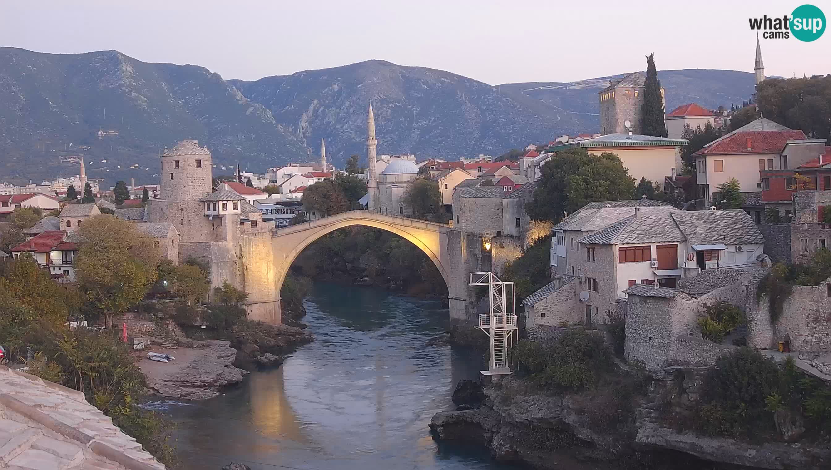 Webcam de Mostar – Le Vieux Pont sur la rivière Neretva