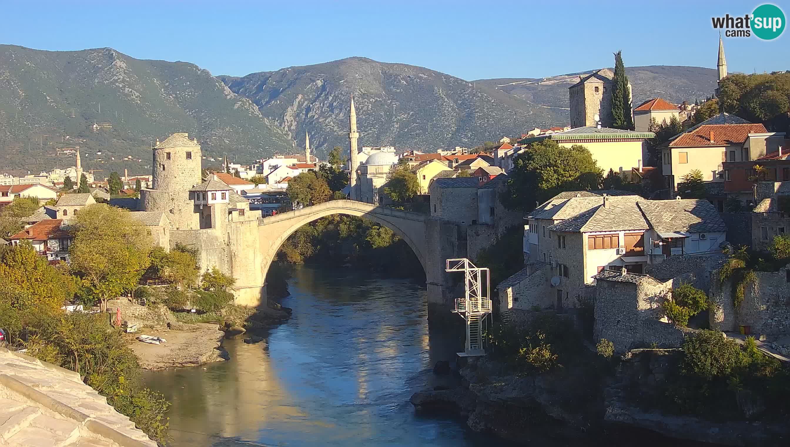 Webcam de Mostar – Le Vieux Pont sur la rivière Neretva