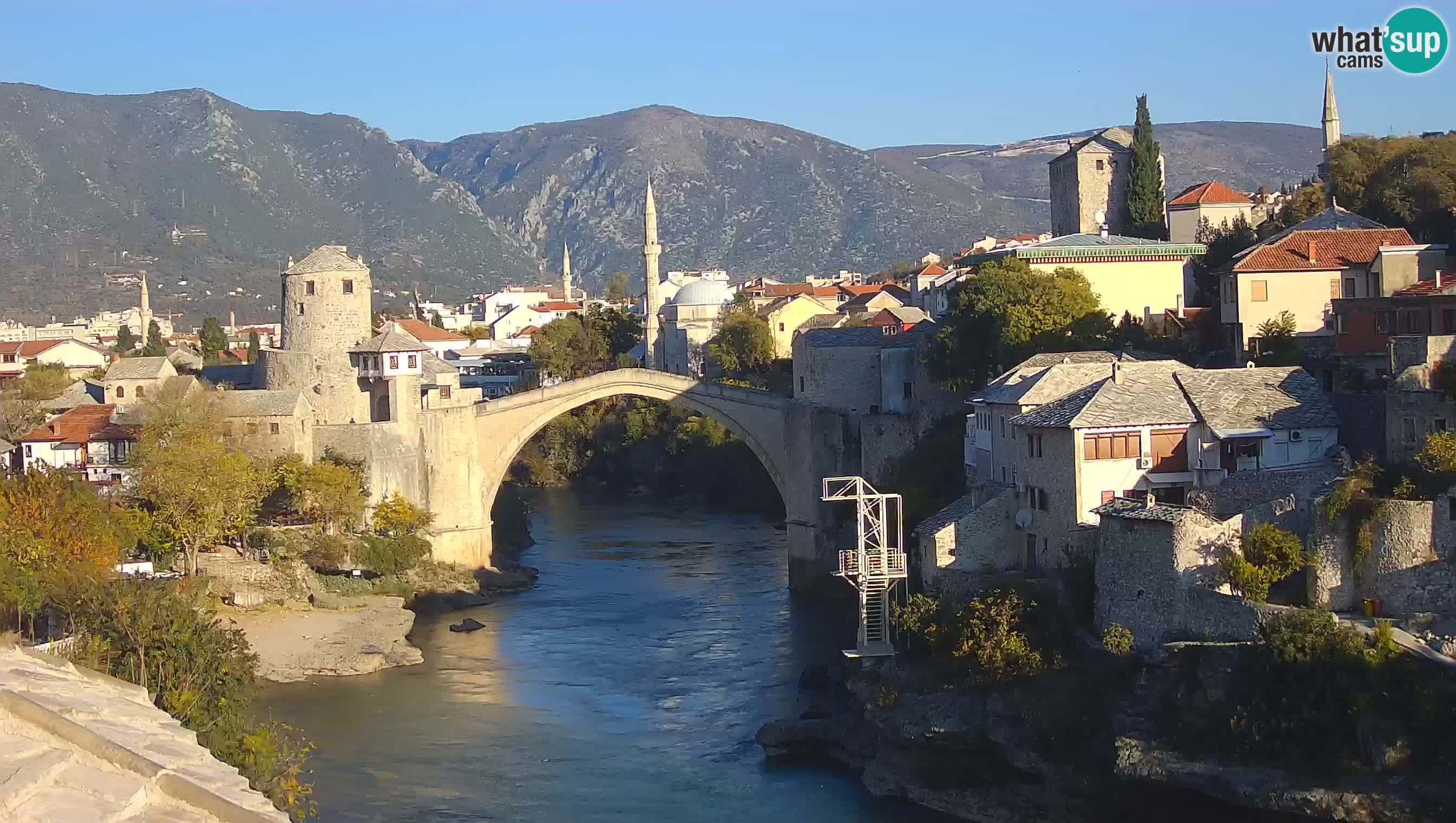 Webcam de Mostar – Le Vieux Pont sur la rivière Neretva