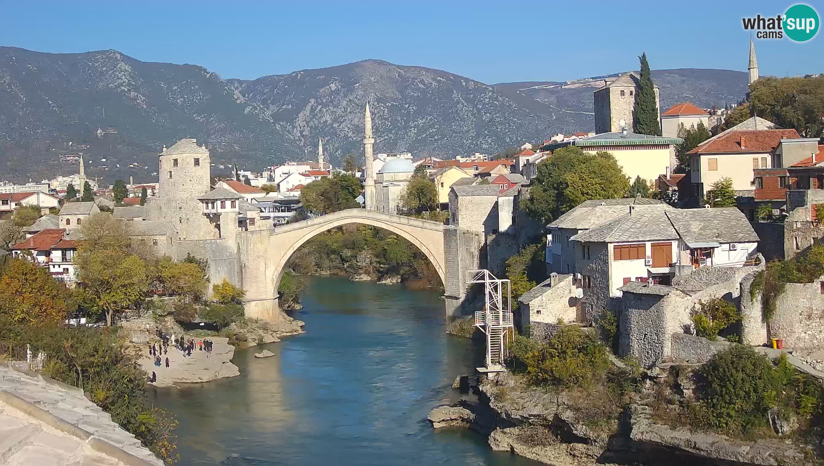 Cámara web de Mostar – El Viejo Puente sobre el río Neretva