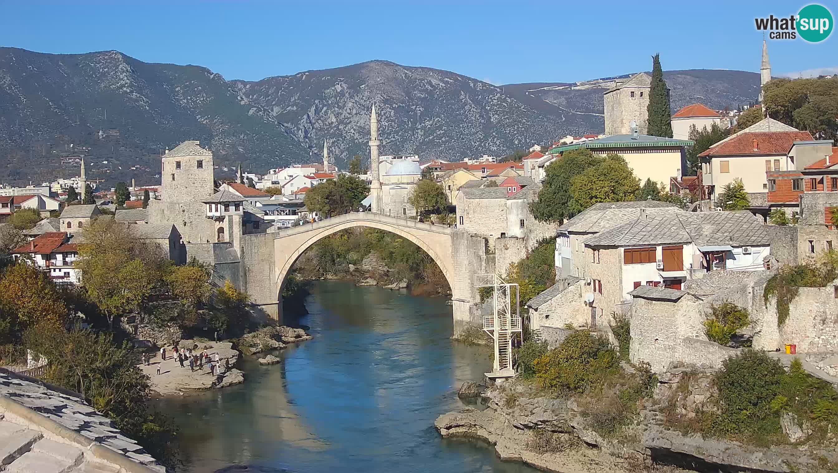 Webcam de Mostar – Le Vieux Pont sur la rivière Neretva