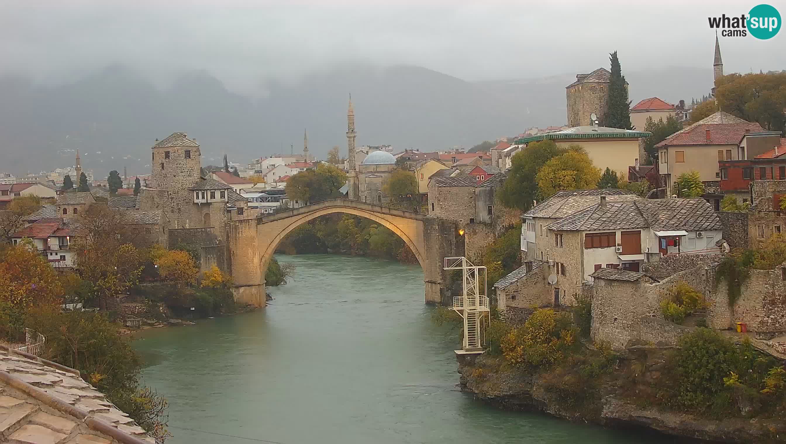 Cámara web de Mostar – El Viejo Puente sobre el río Neretva