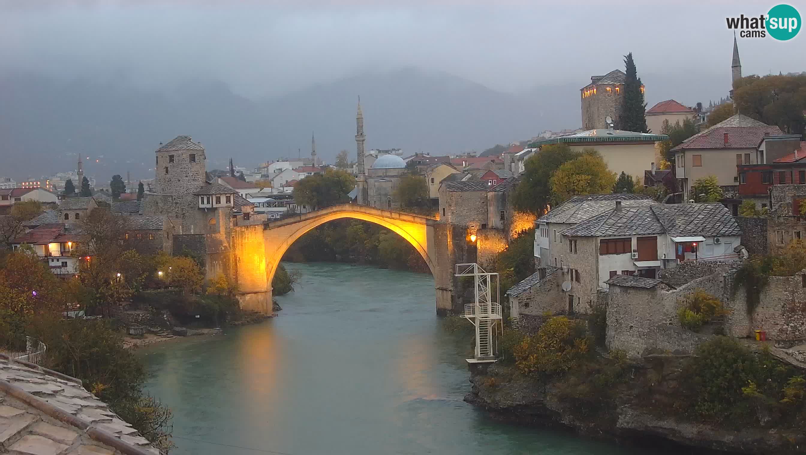 Cámara web de Mostar – El Viejo Puente sobre el río Neretva