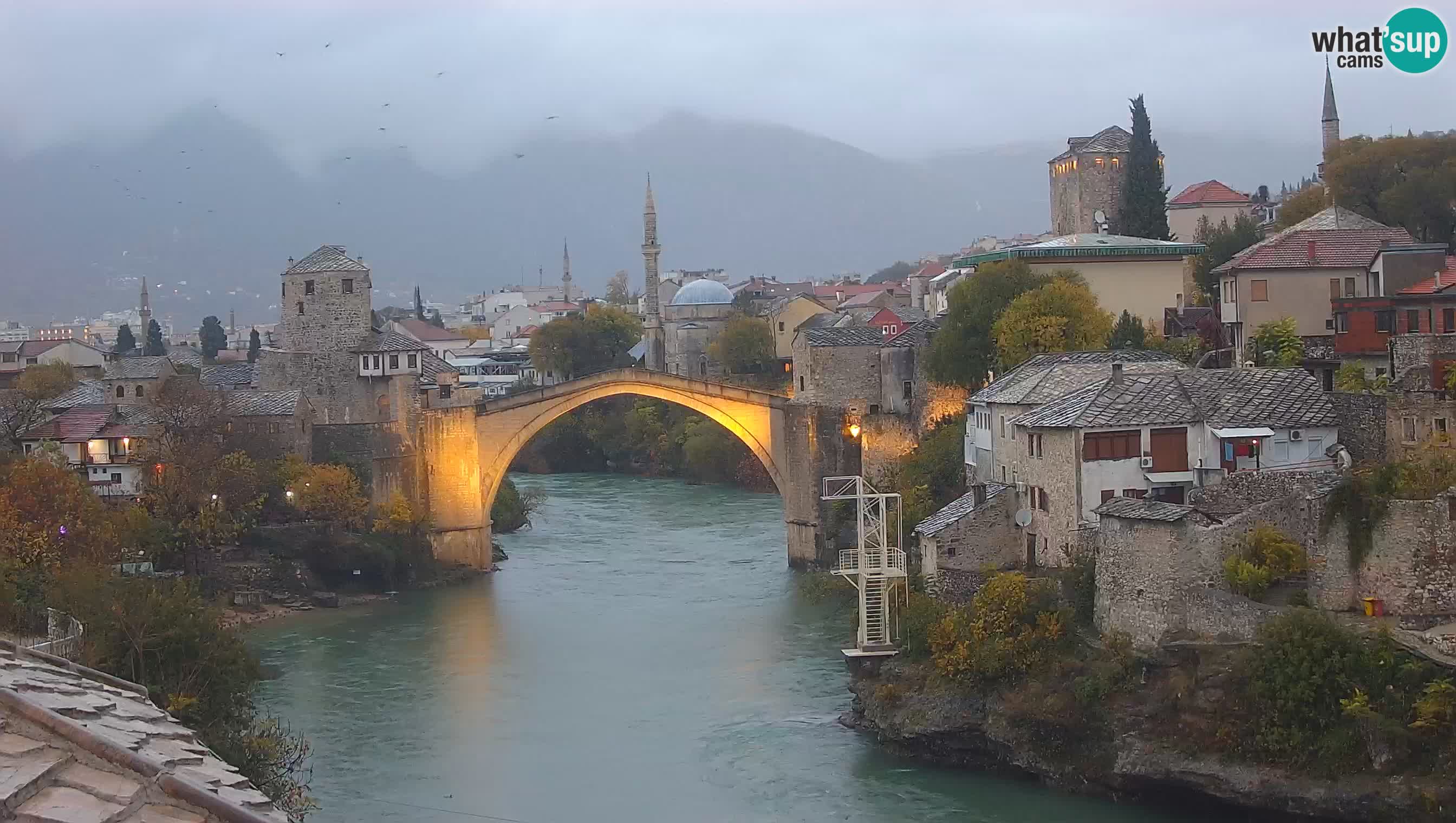 Cámara web de Mostar – El Viejo Puente sobre el río Neretva