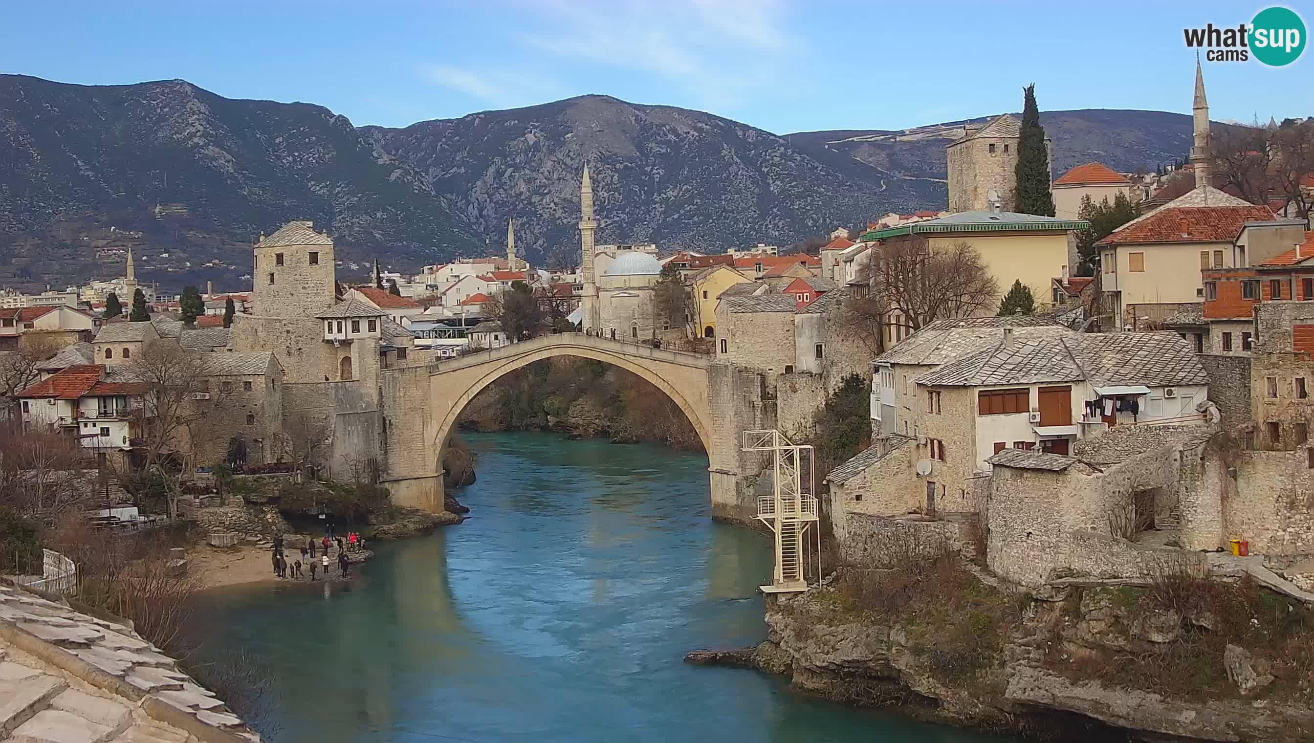 Webcam de Mostar – Le Vieux Pont sur la rivière Neretva