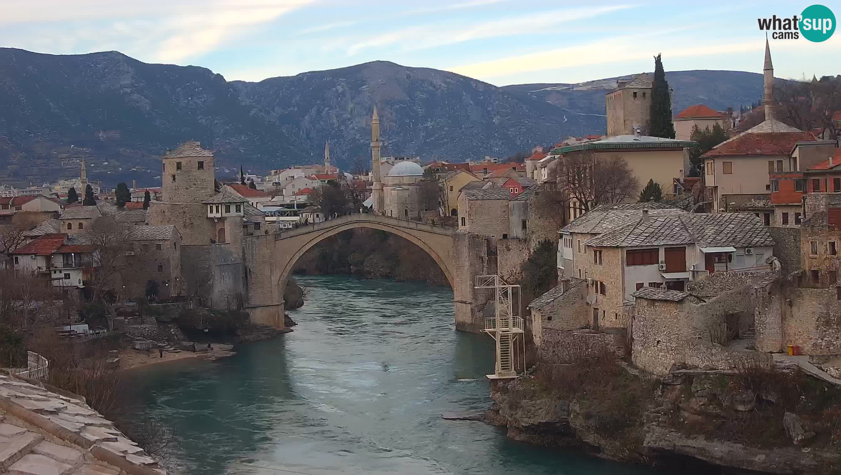 Webcam de Mostar – Le Vieux Pont sur la rivière Neretva