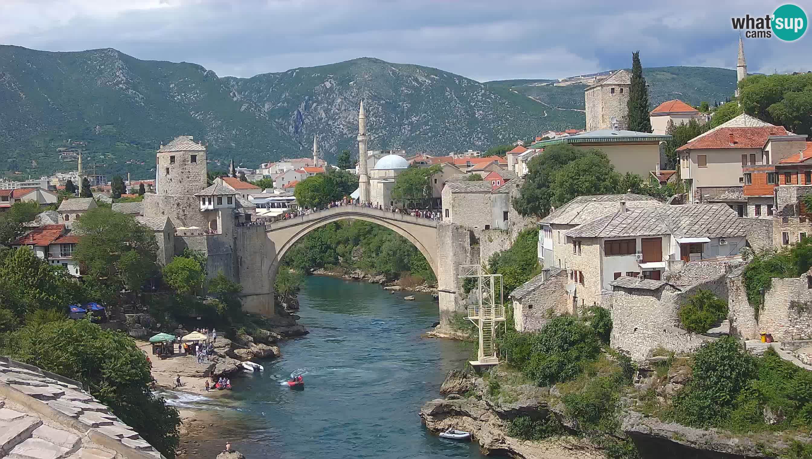 Webcam de Mostar – Le Vieux Pont sur la rivière Neretva