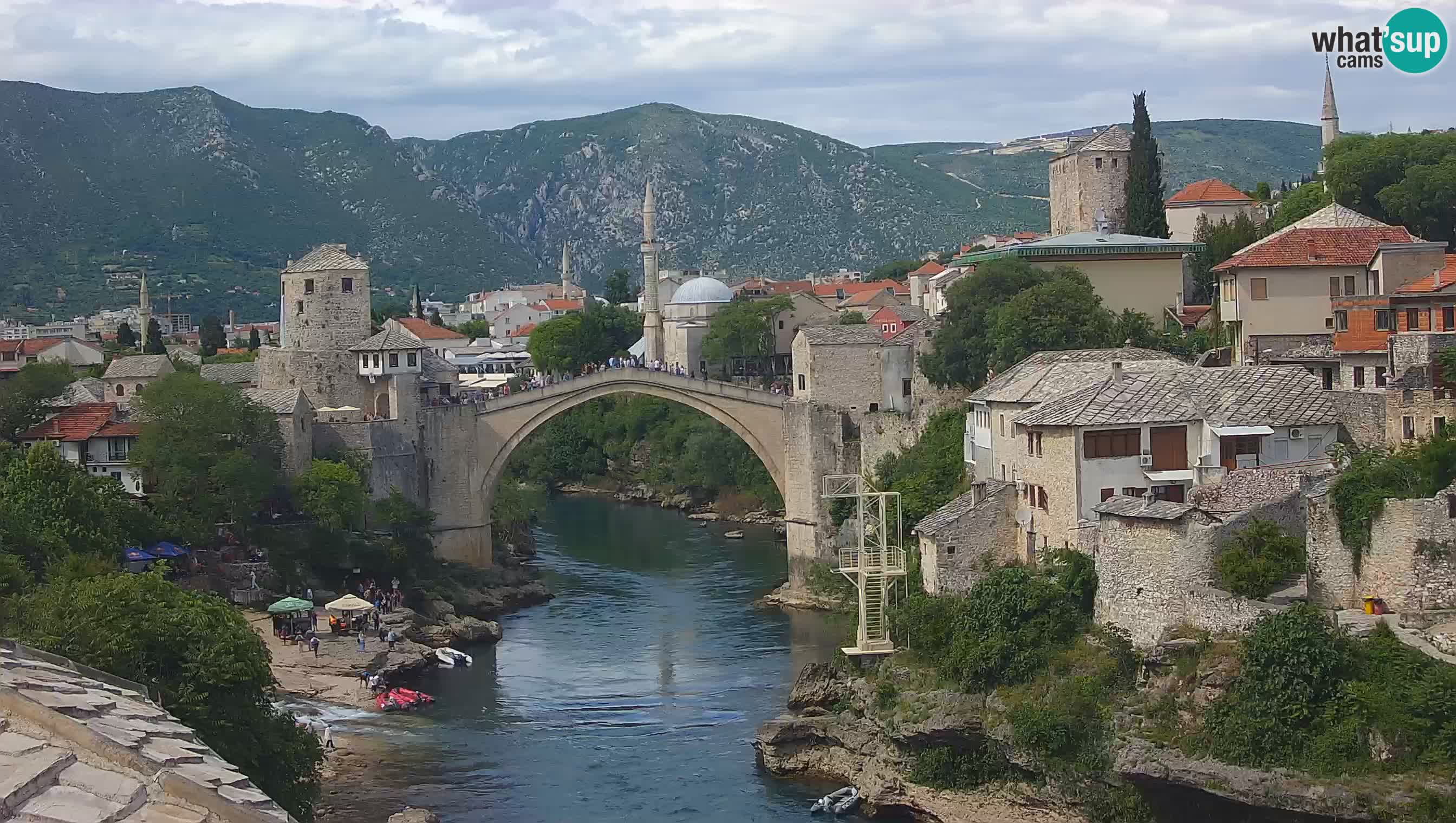 Webcam de Mostar – Le Vieux Pont sur la rivière Neretva