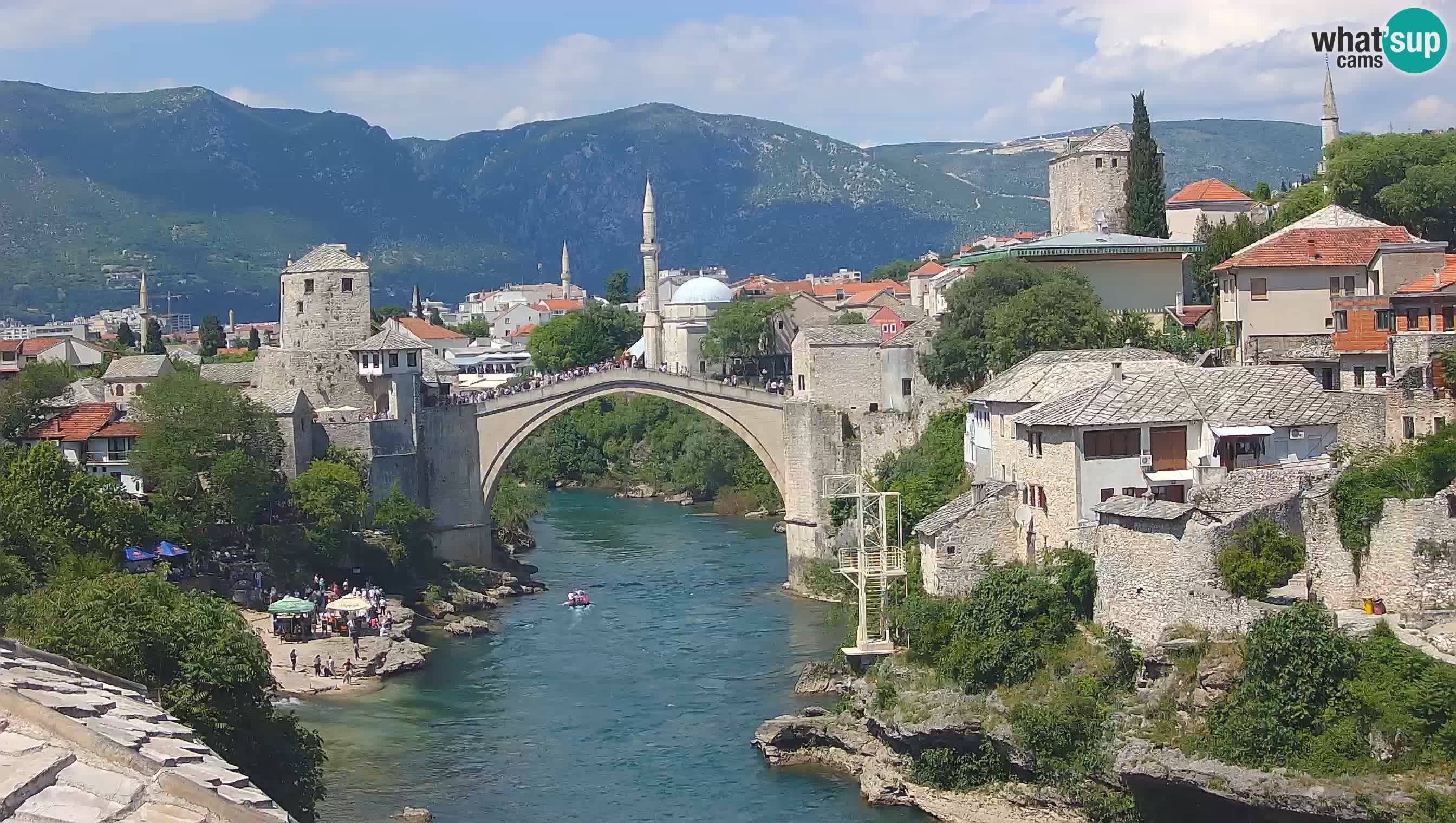 Webcam de Mostar – Le Vieux Pont sur la rivière Neretva