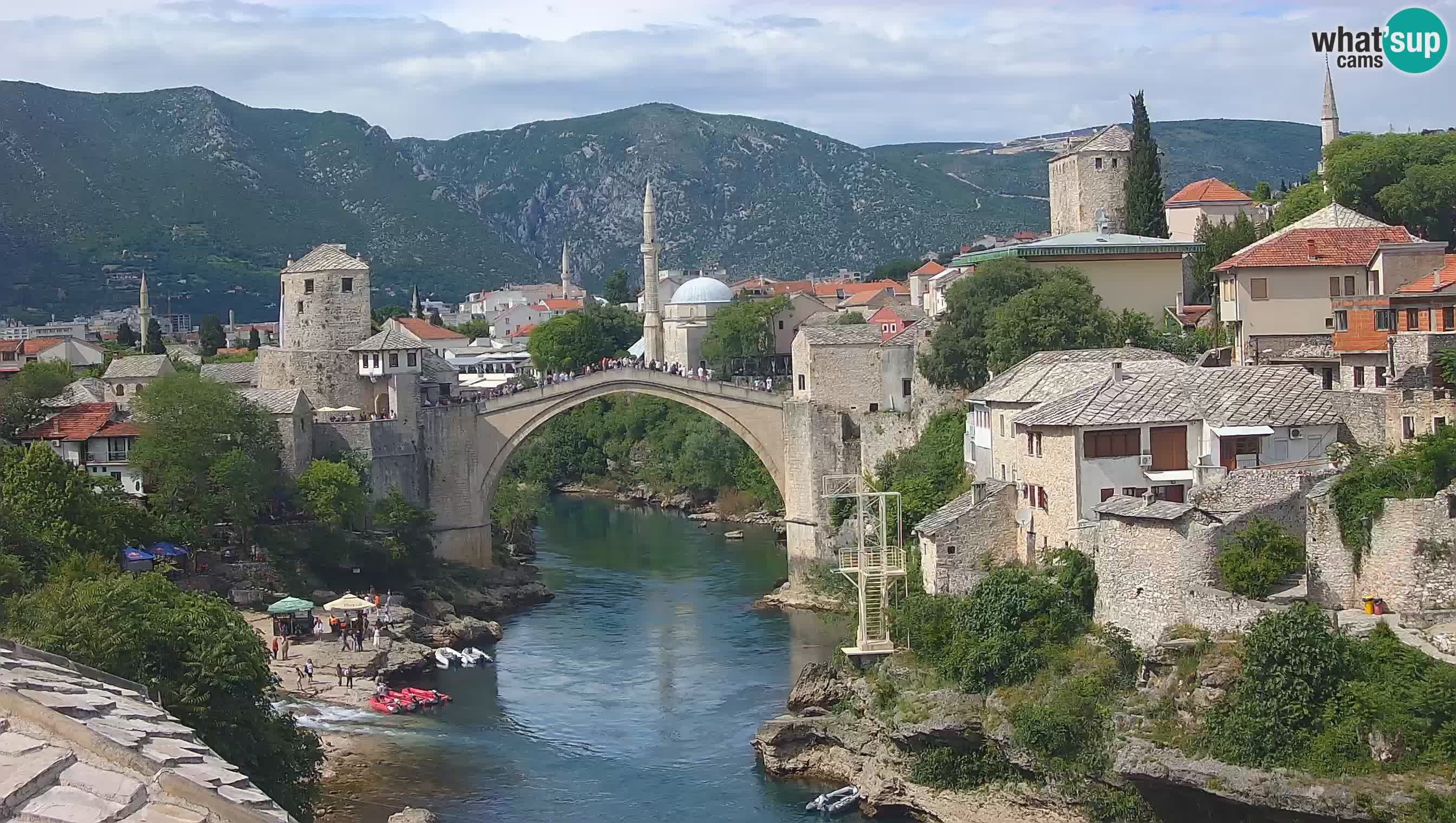 Cámara web de Mostar – El Viejo Puente sobre el río Neretva