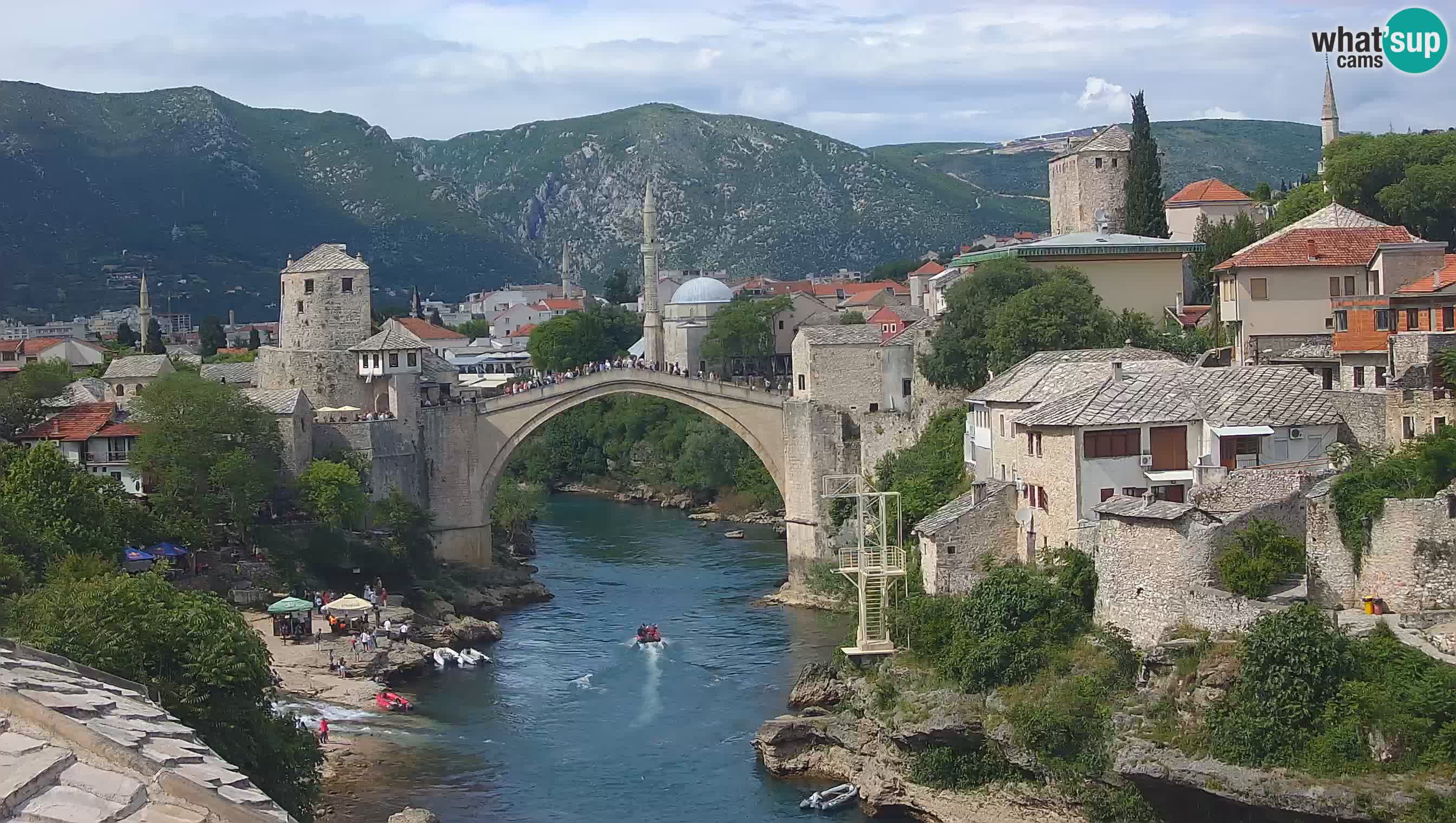 Webcam de Mostar – Le Vieux Pont sur la rivière Neretva