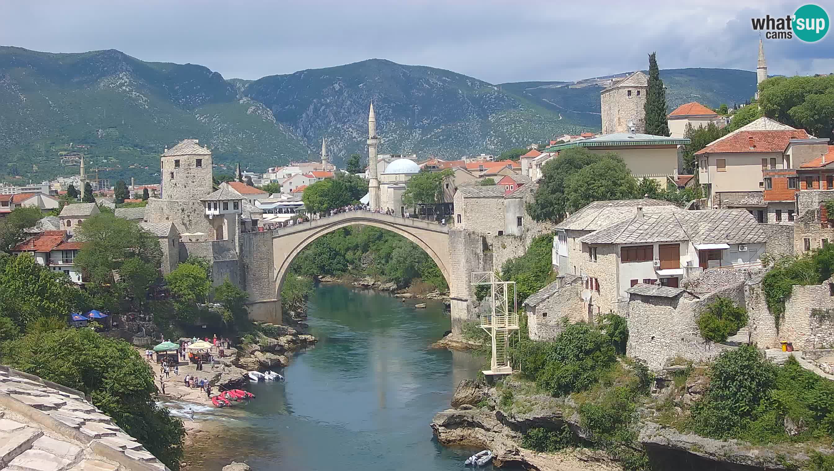 Webcam de Mostar – Le Vieux Pont sur la rivière Neretva