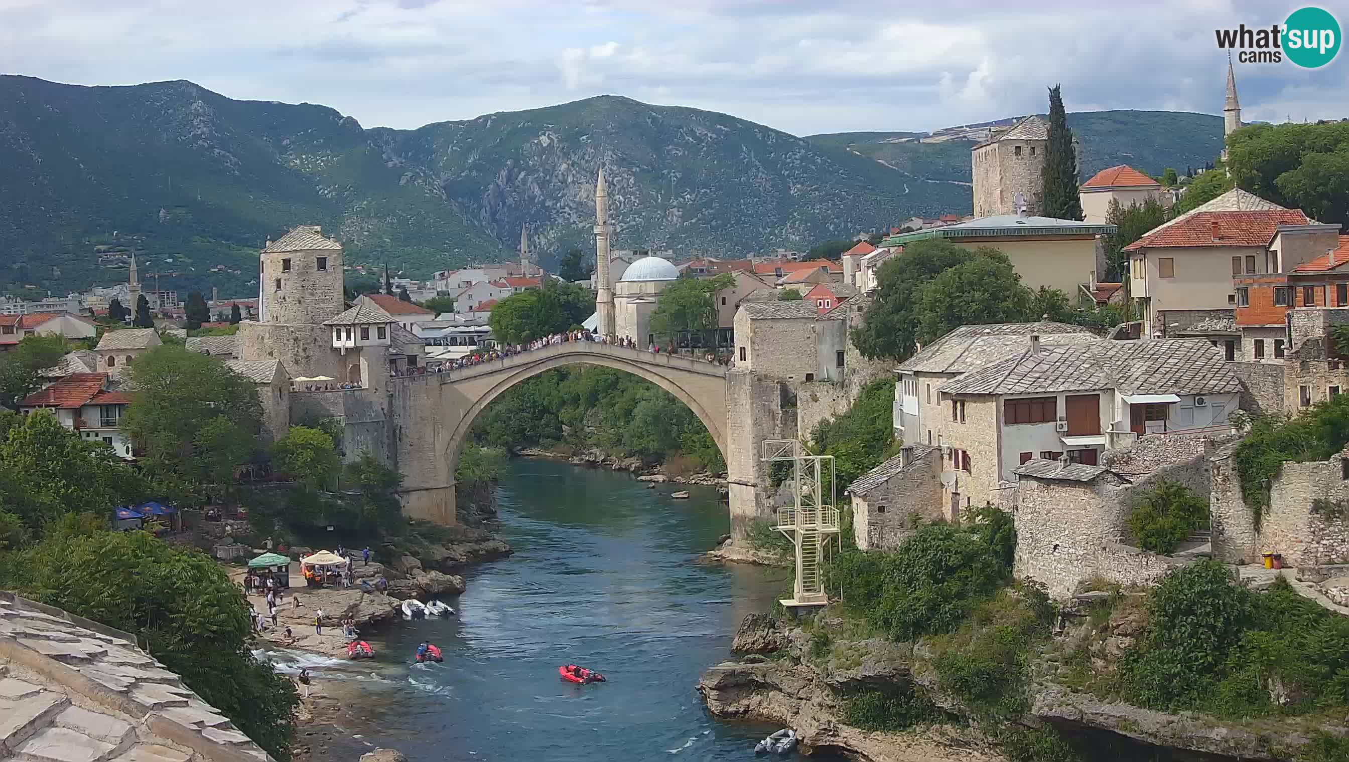 Webcam de Mostar – Le Vieux Pont sur la rivière Neretva