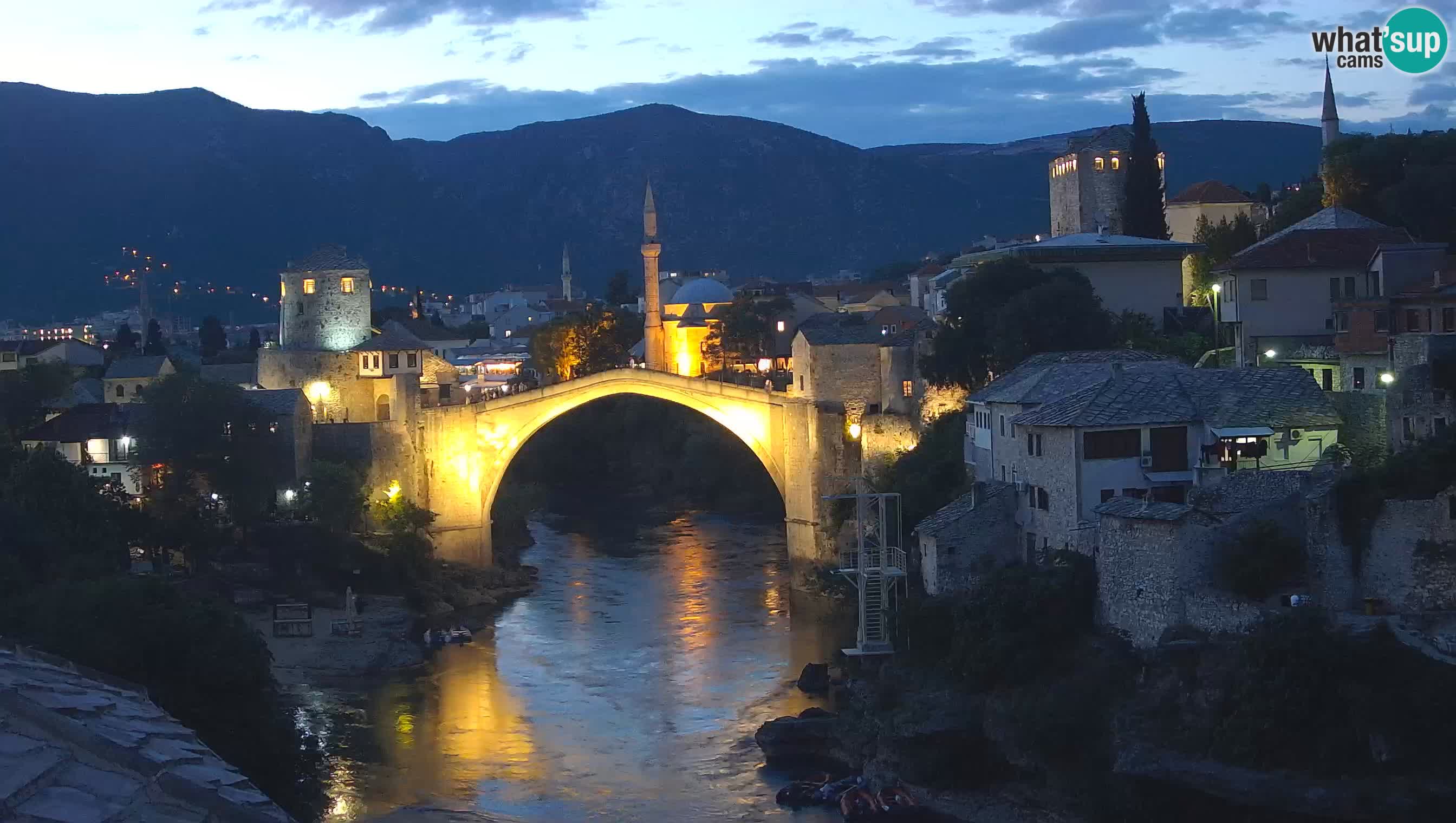 Webcam de Mostar – Le Vieux Pont sur la rivière Neretva