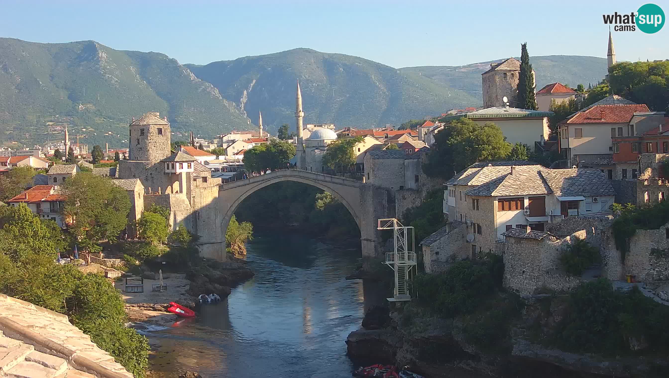Webcam de Mostar – Le Vieux Pont sur la rivière Neretva