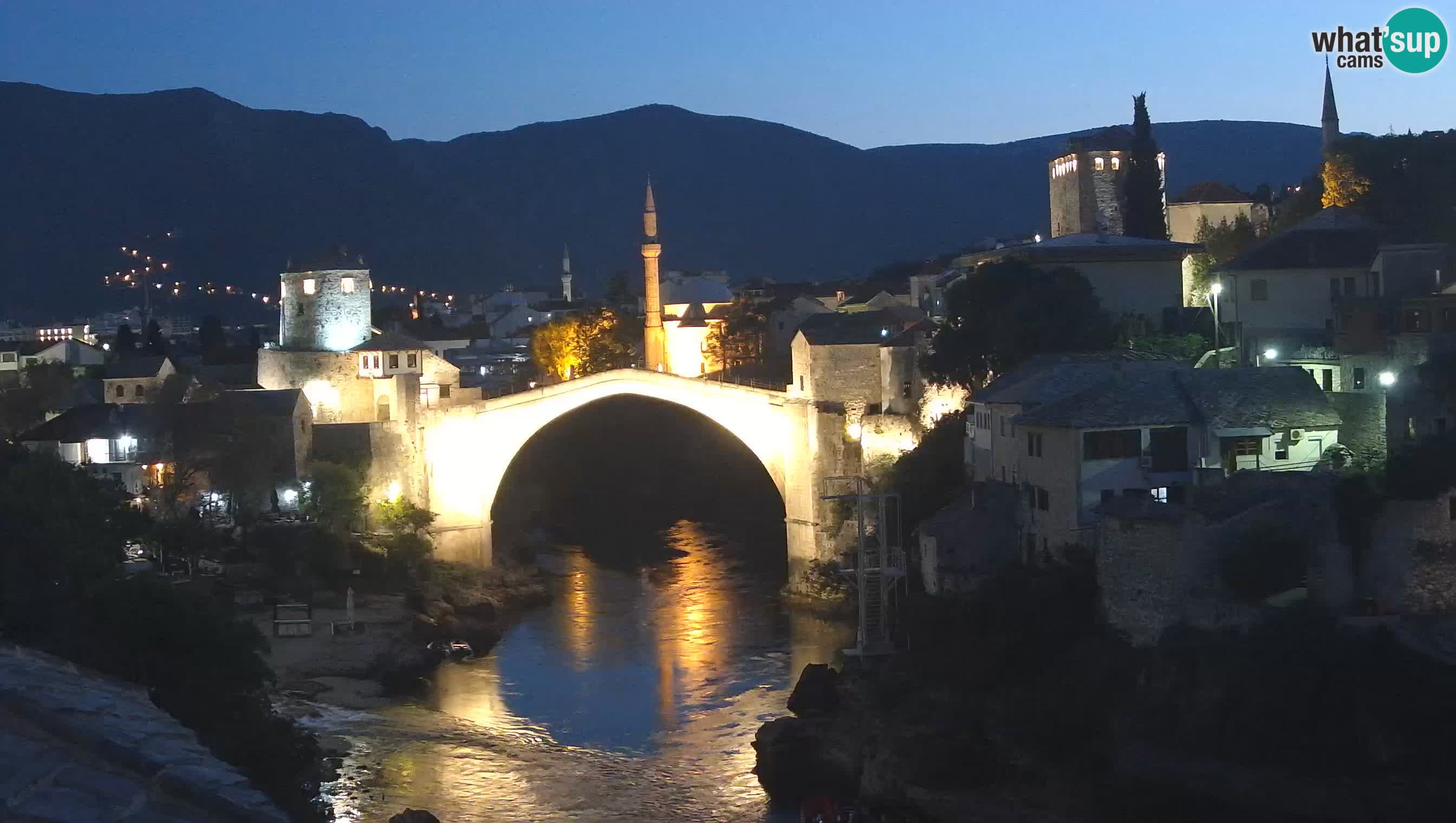 Webcam de Mostar – Le Vieux Pont sur la rivière Neretva