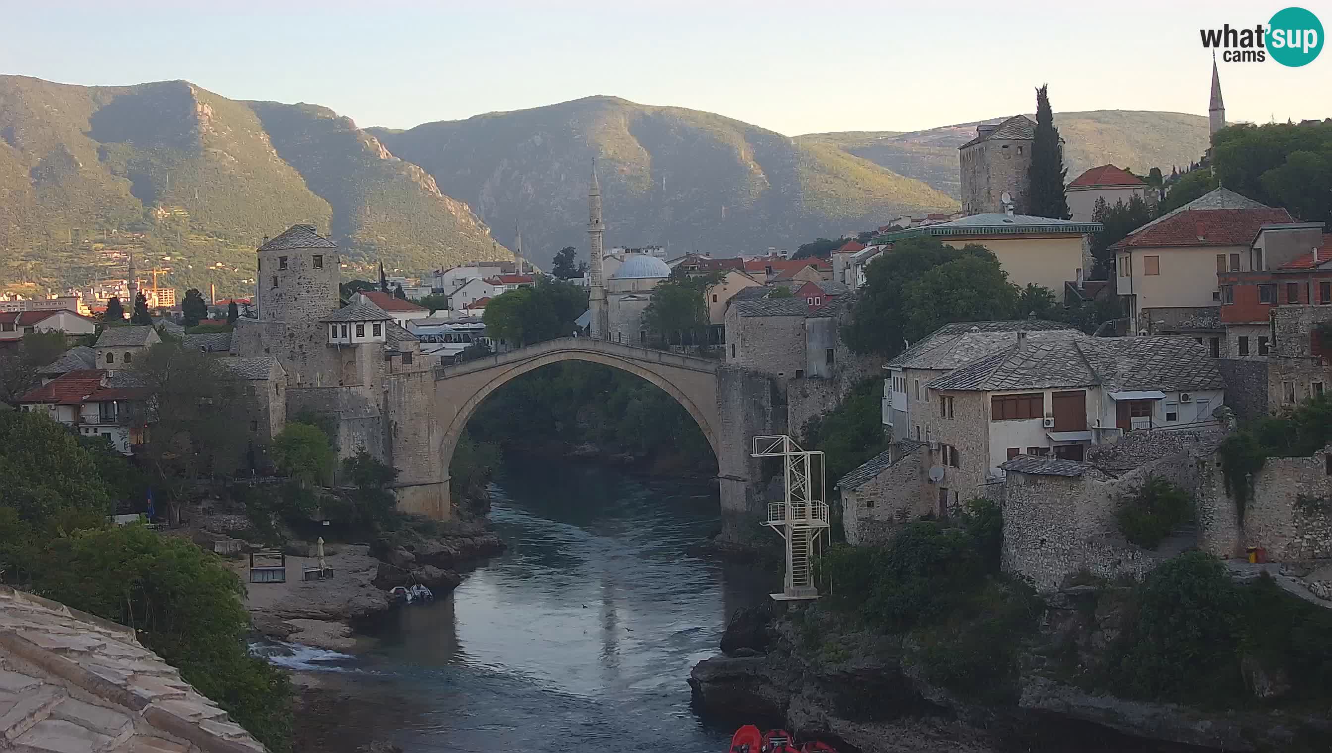 Webcam de Mostar – Le Vieux Pont sur la rivière Neretva