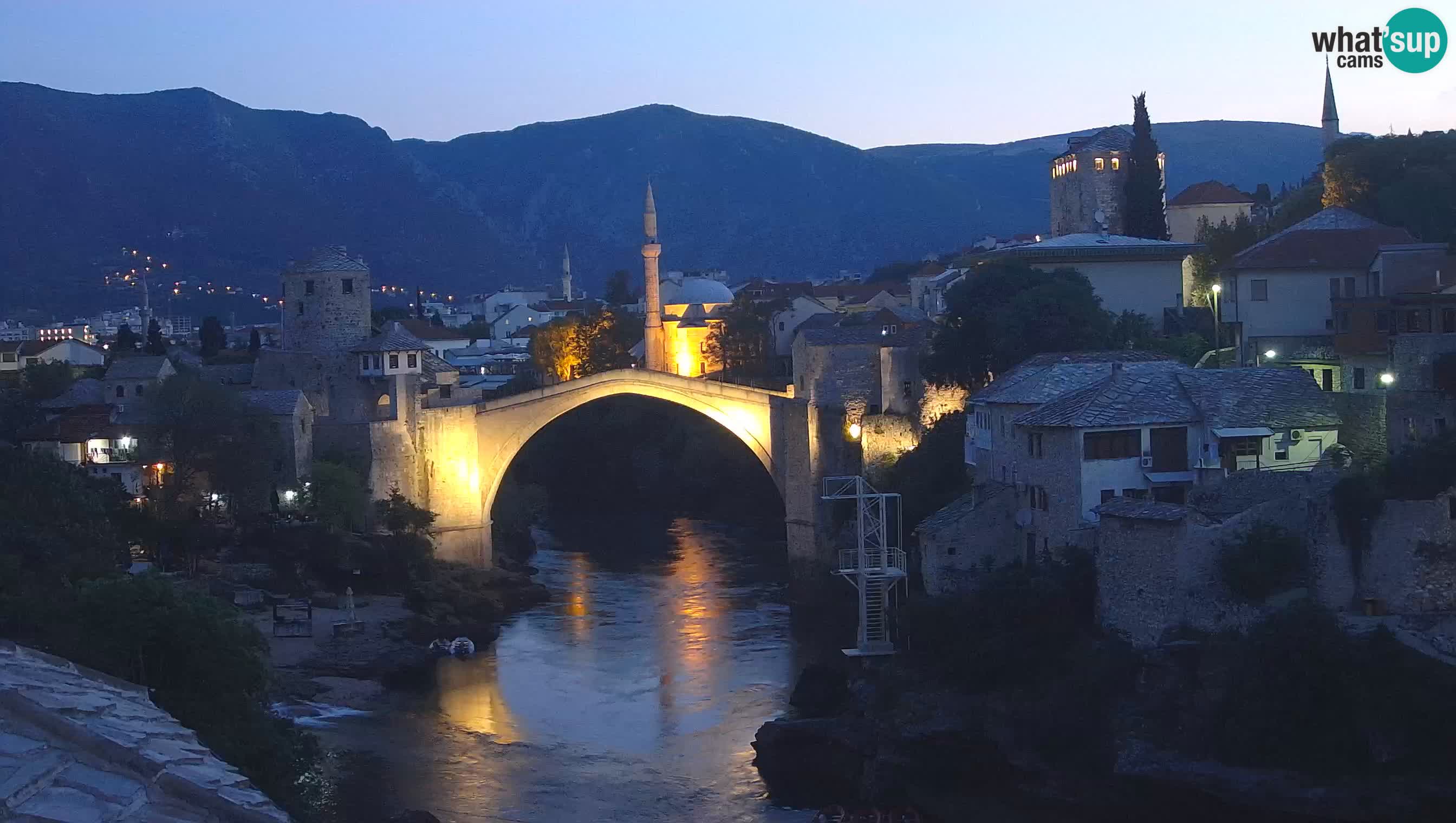 Webcam de Mostar – Le Vieux Pont sur la rivière Neretva