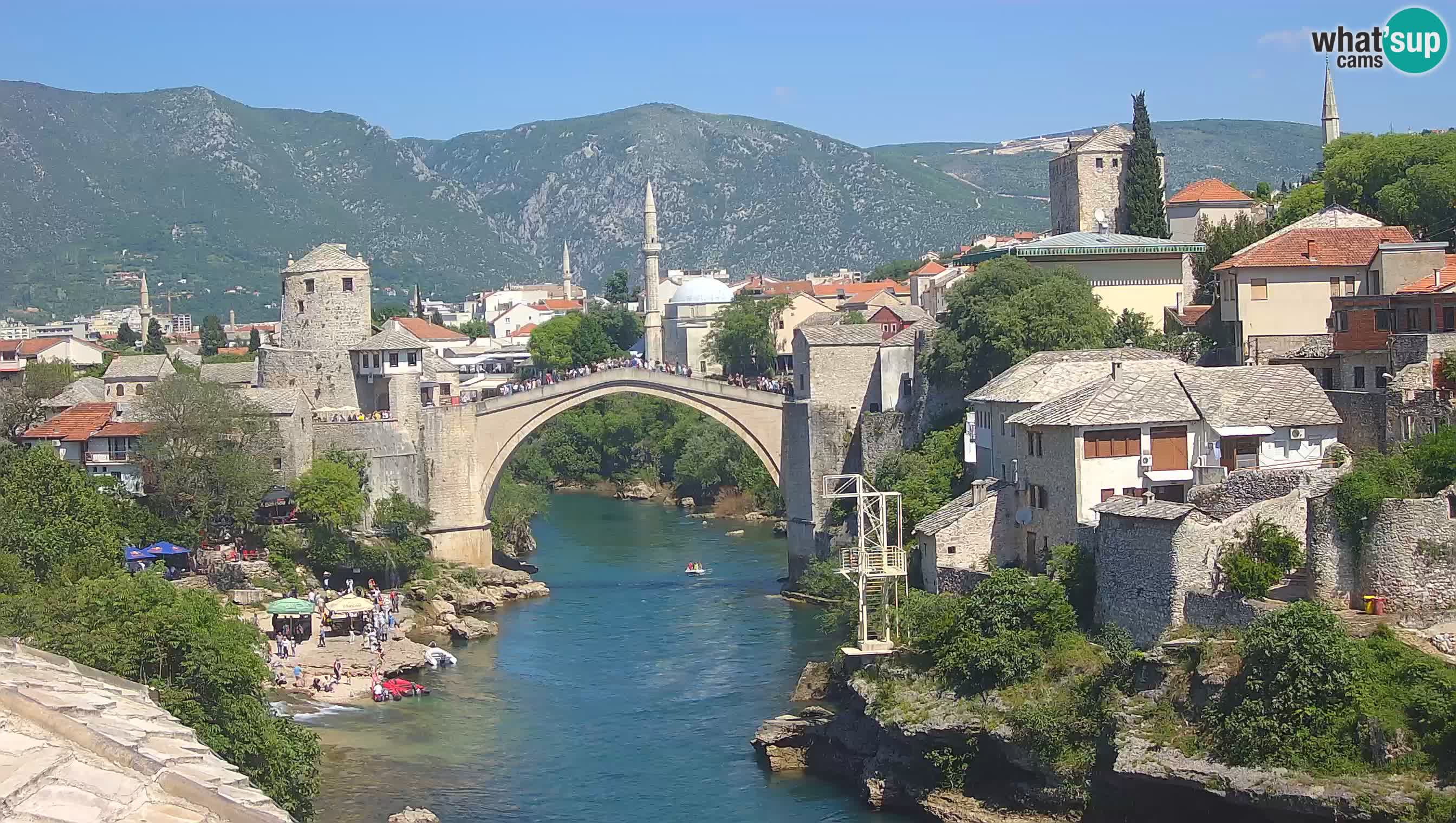Webcam de Mostar – Le Vieux Pont sur la rivière Neretva