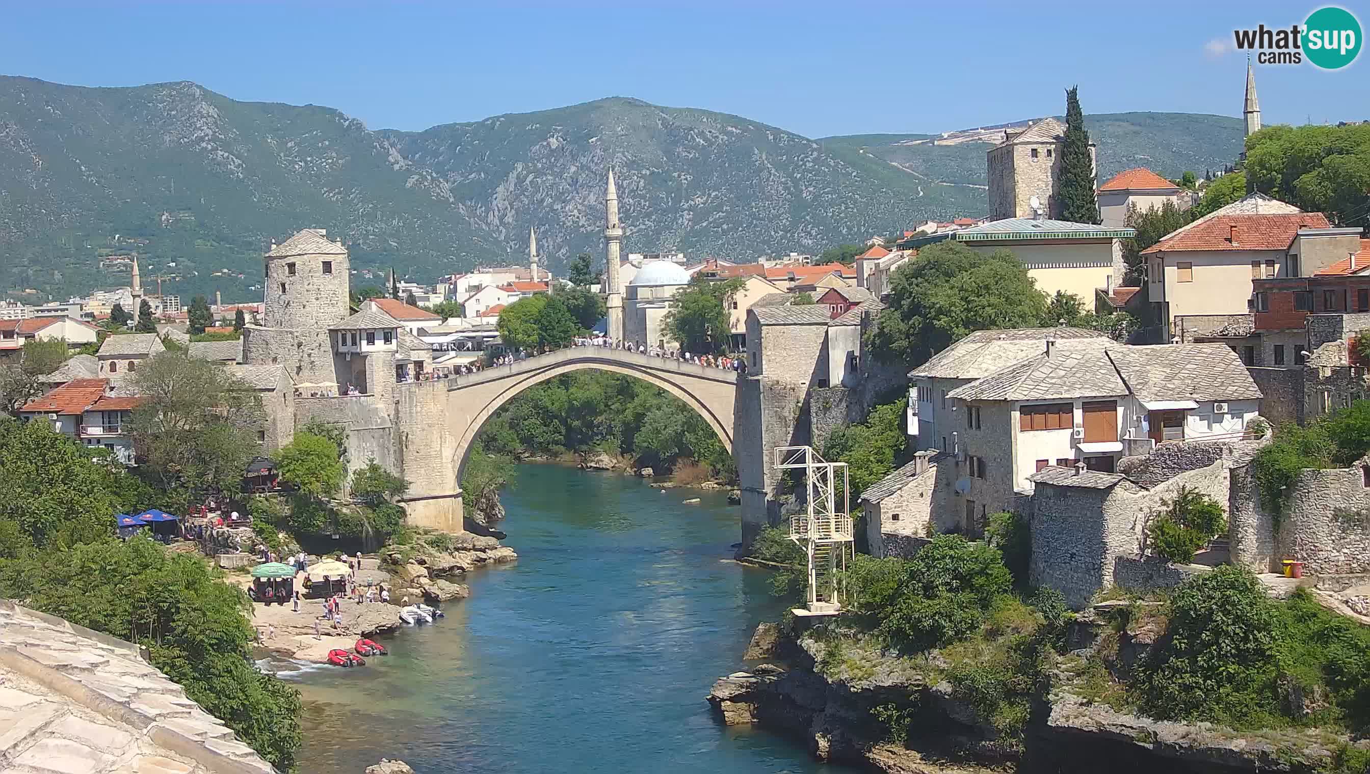 Webcam de Mostar – Le Vieux Pont sur la rivière Neretva