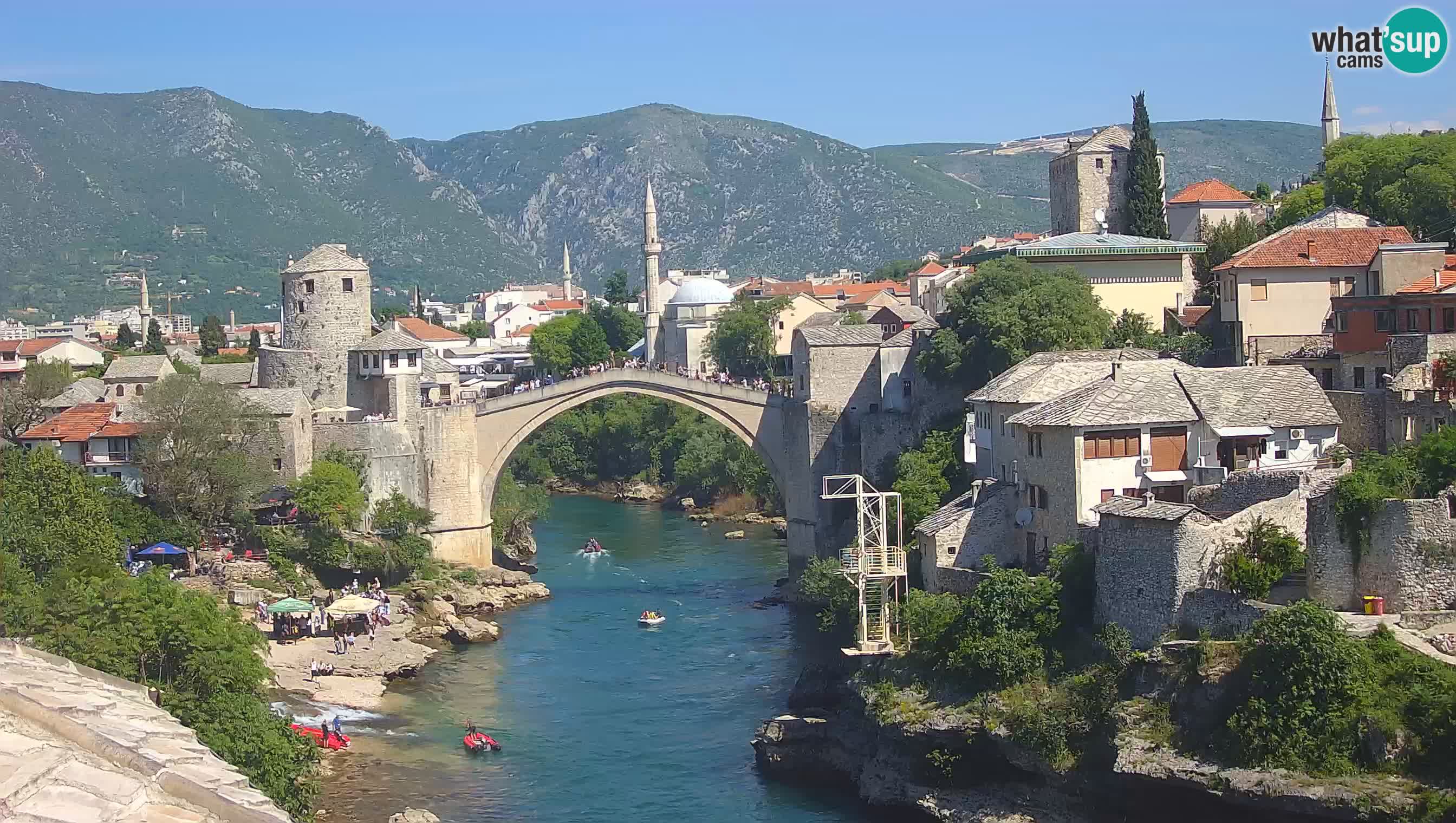 Mostar web kamera – Stari Most i rijeka Neretva – Goa Mostar