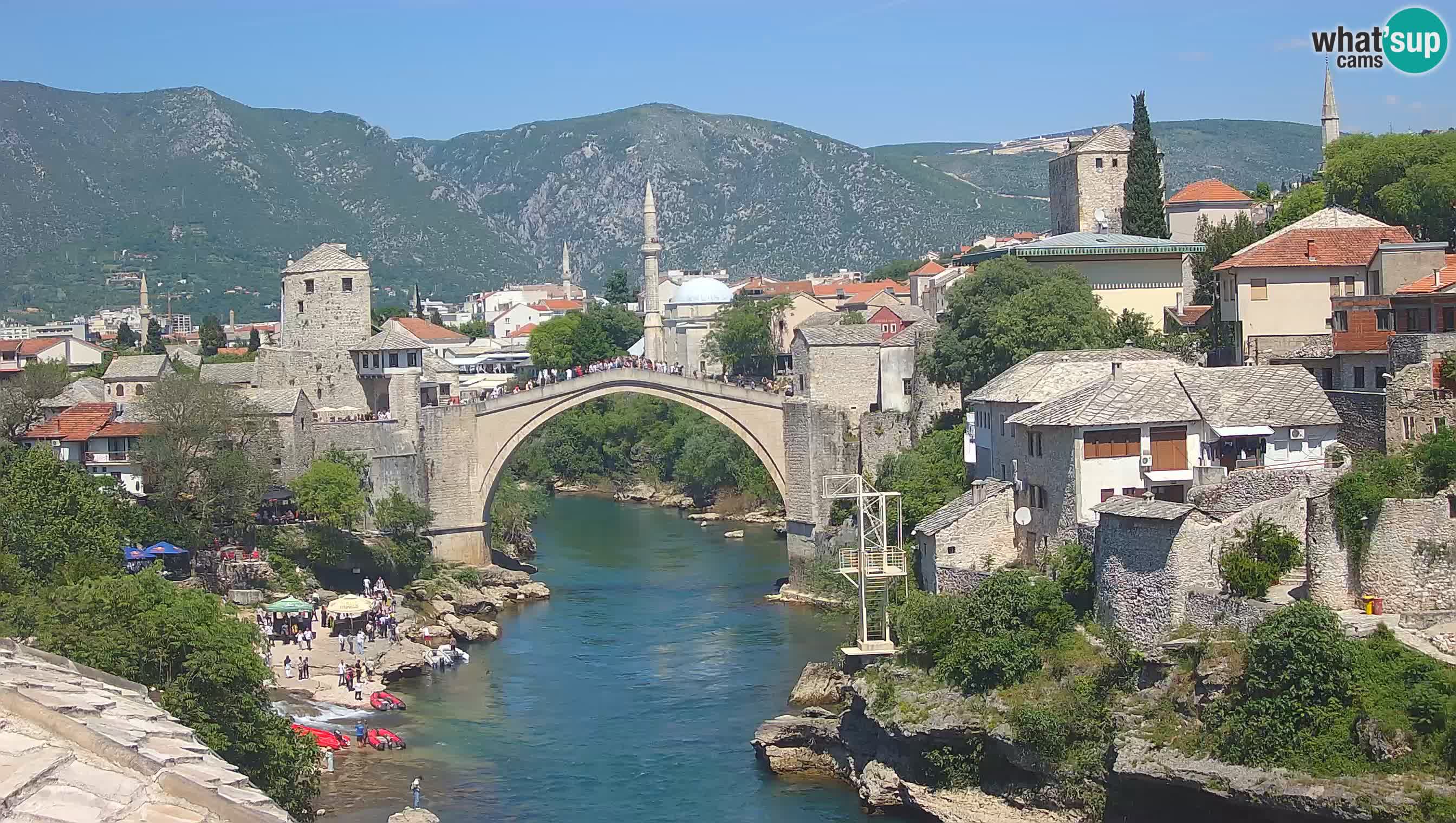 Cámara web de Mostar – El Viejo Puente sobre el río Neretva