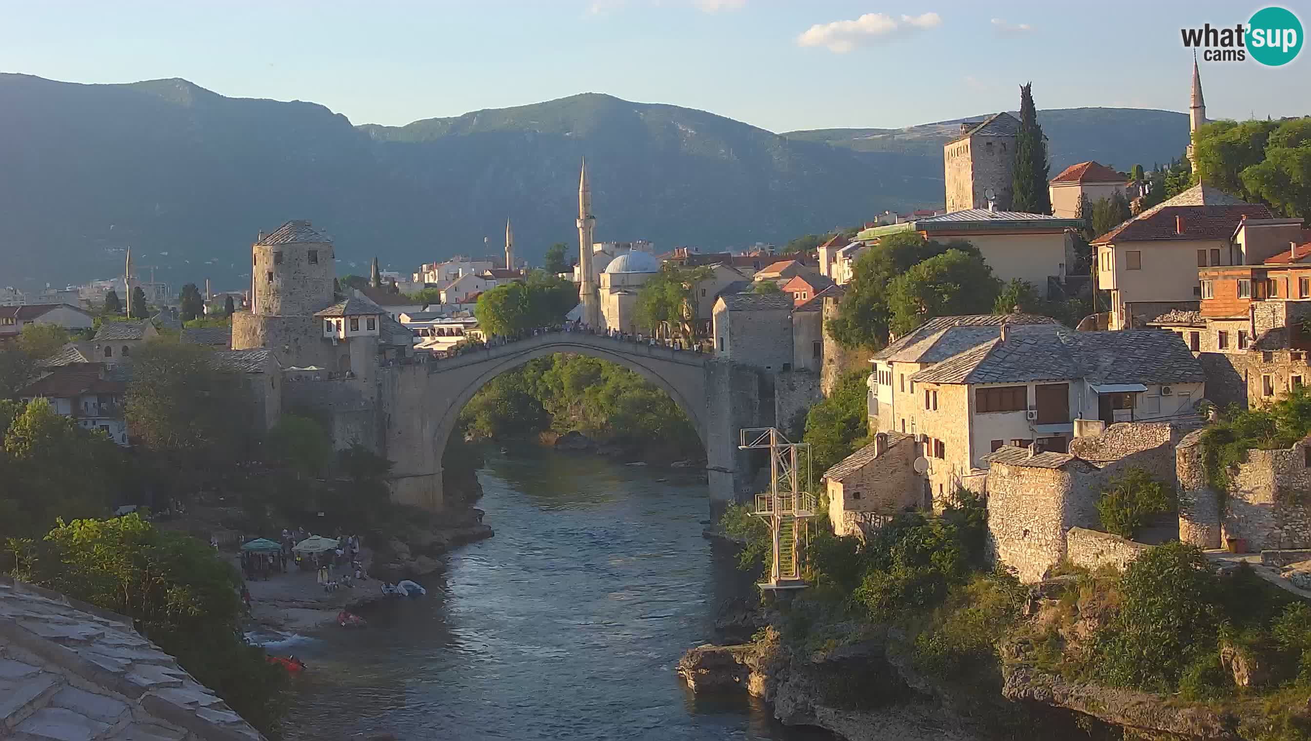 Cámara web de Mostar – El Viejo Puente sobre el río Neretva