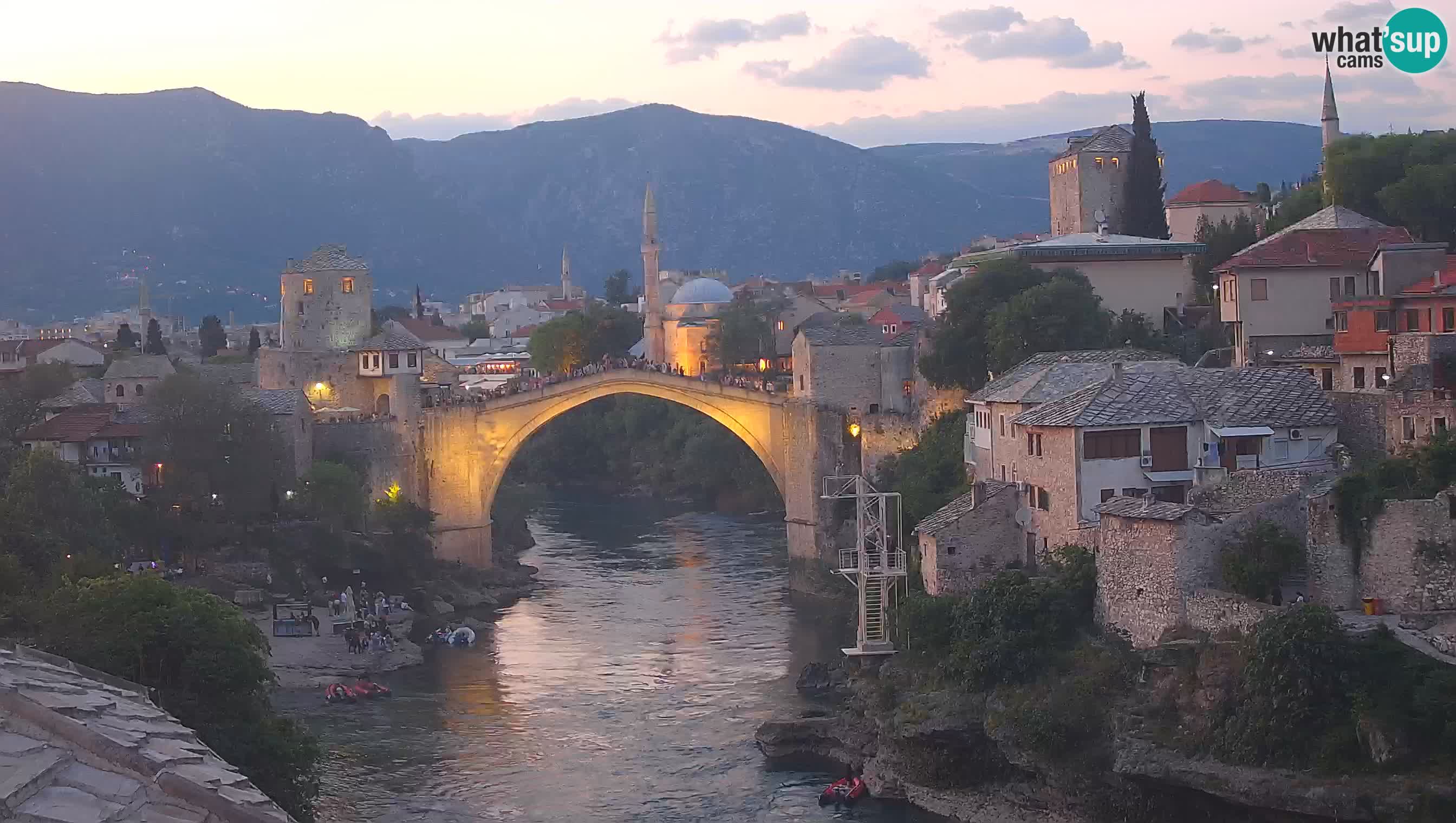 Webcam de Mostar – Le Vieux Pont sur la rivière Neretva