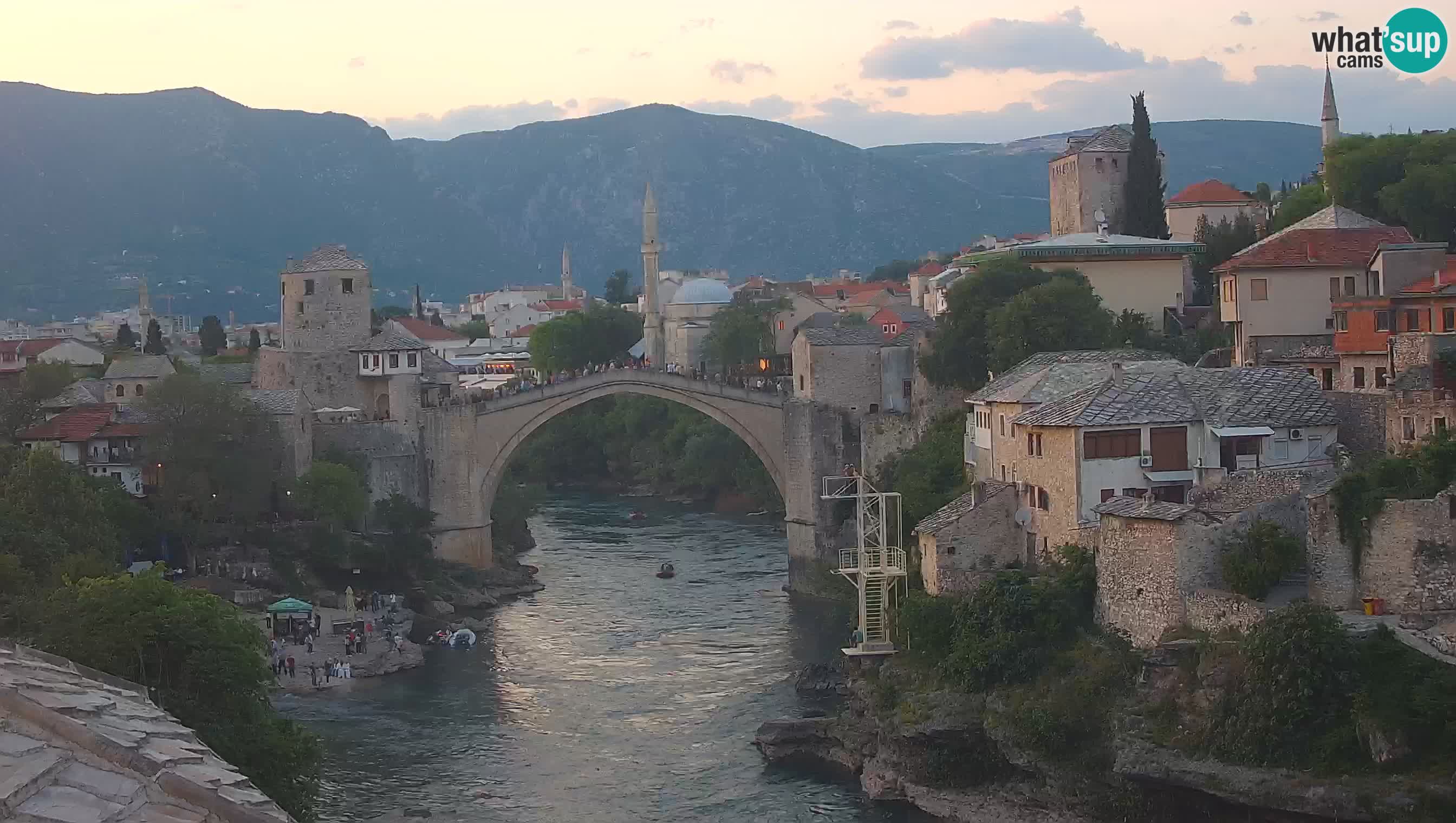 Webcam de Mostar – Le Vieux Pont sur la rivière Neretva