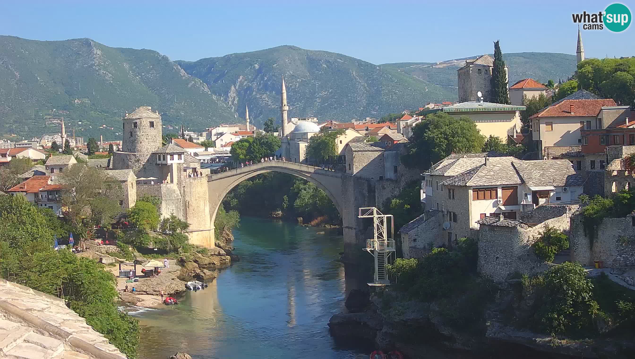 Cámara web de Mostar – El Viejo Puente sobre el río Neretva
