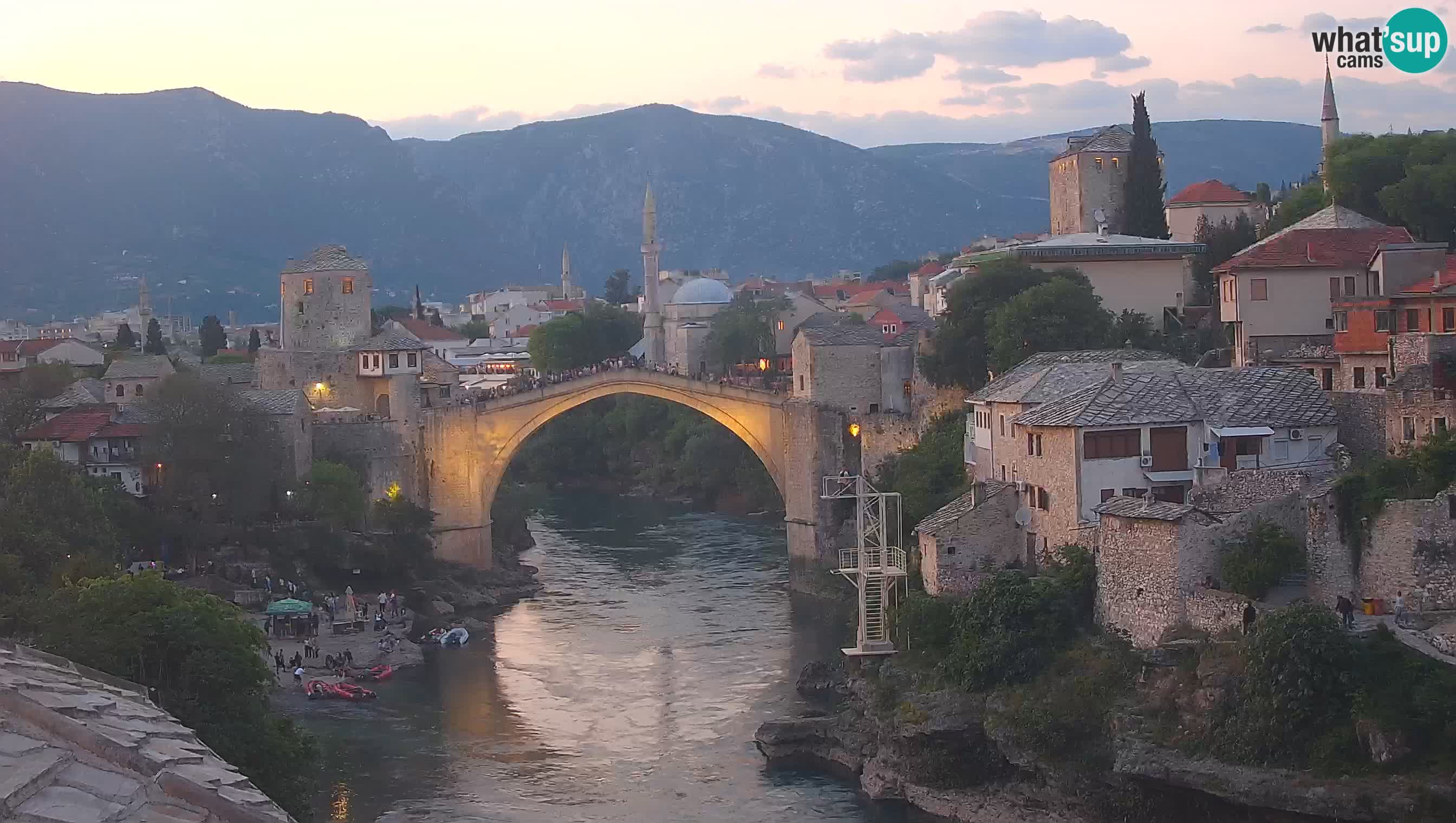 Webcam de Mostar – Le Vieux Pont sur la rivière Neretva