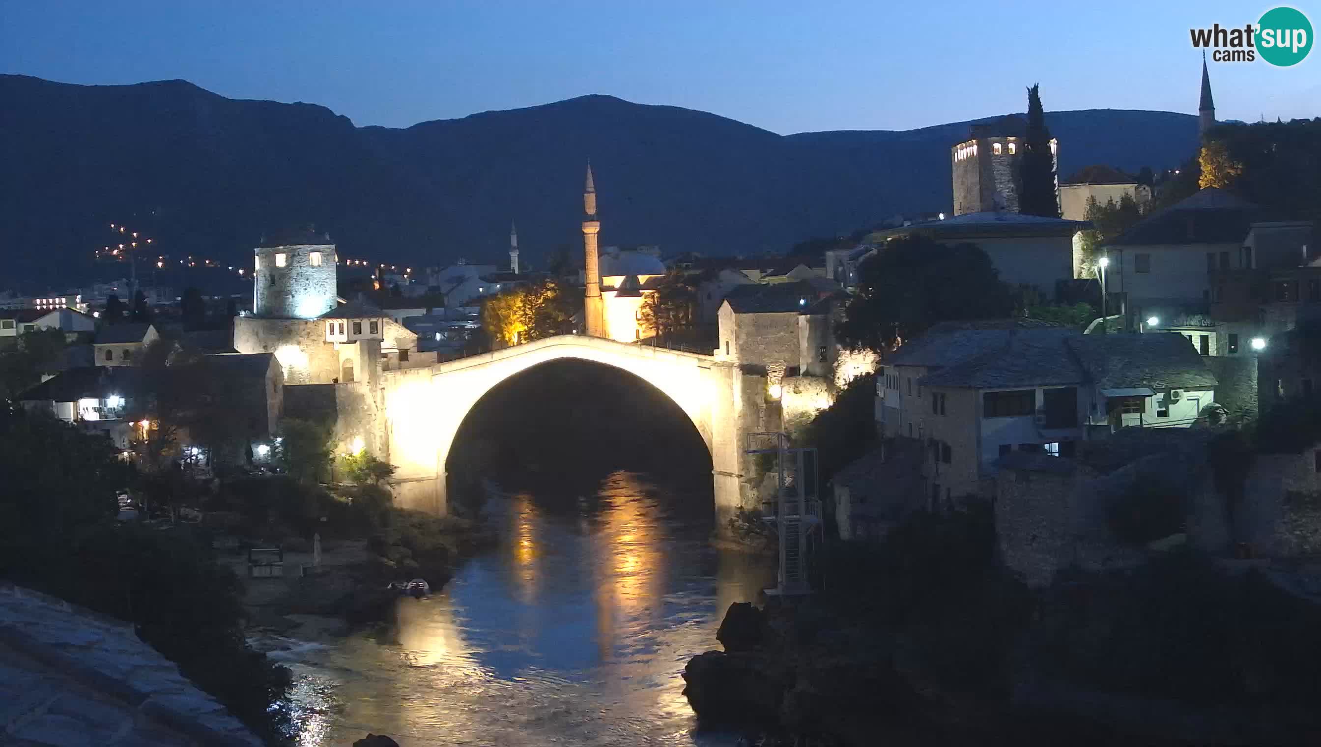 Webcam de Mostar – Le Vieux Pont sur la rivière Neretva