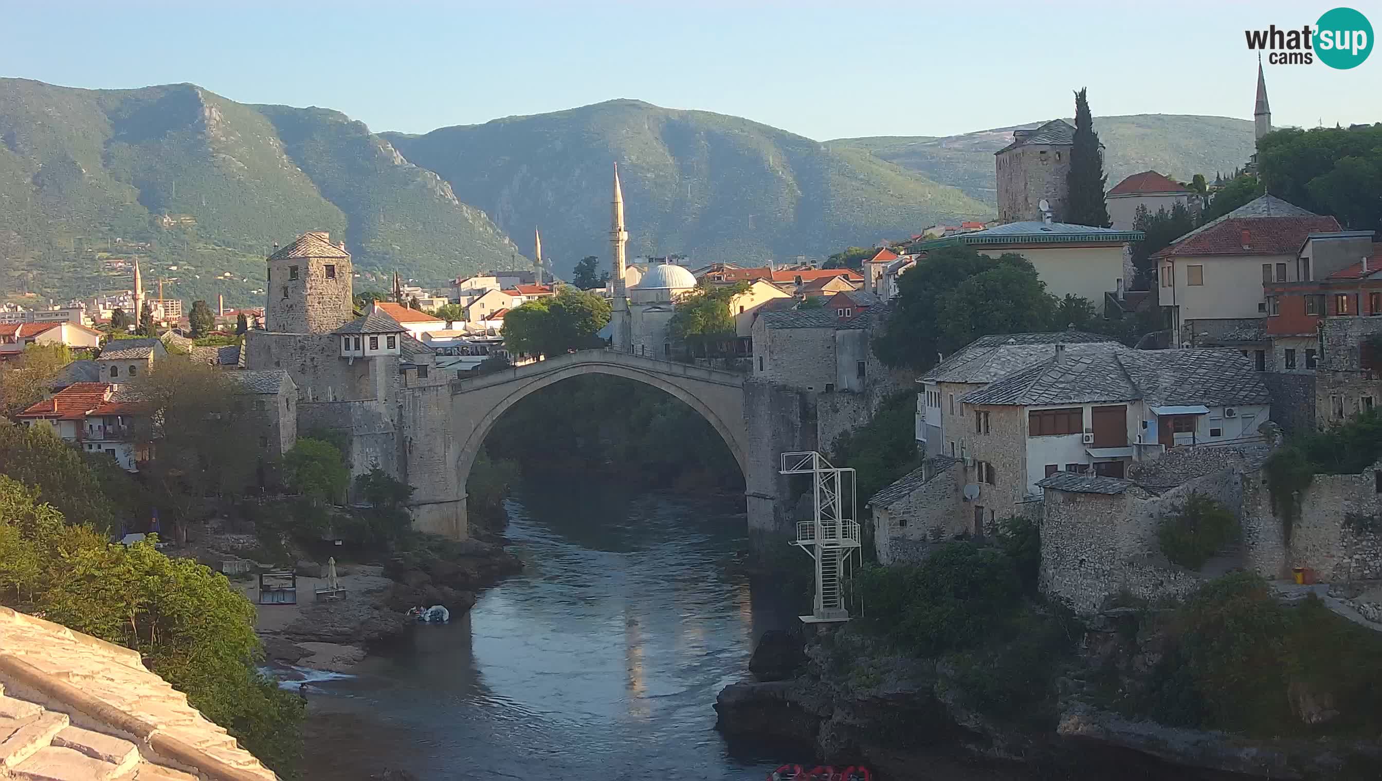 Cámara web de Mostar – El Viejo Puente sobre el río Neretva
