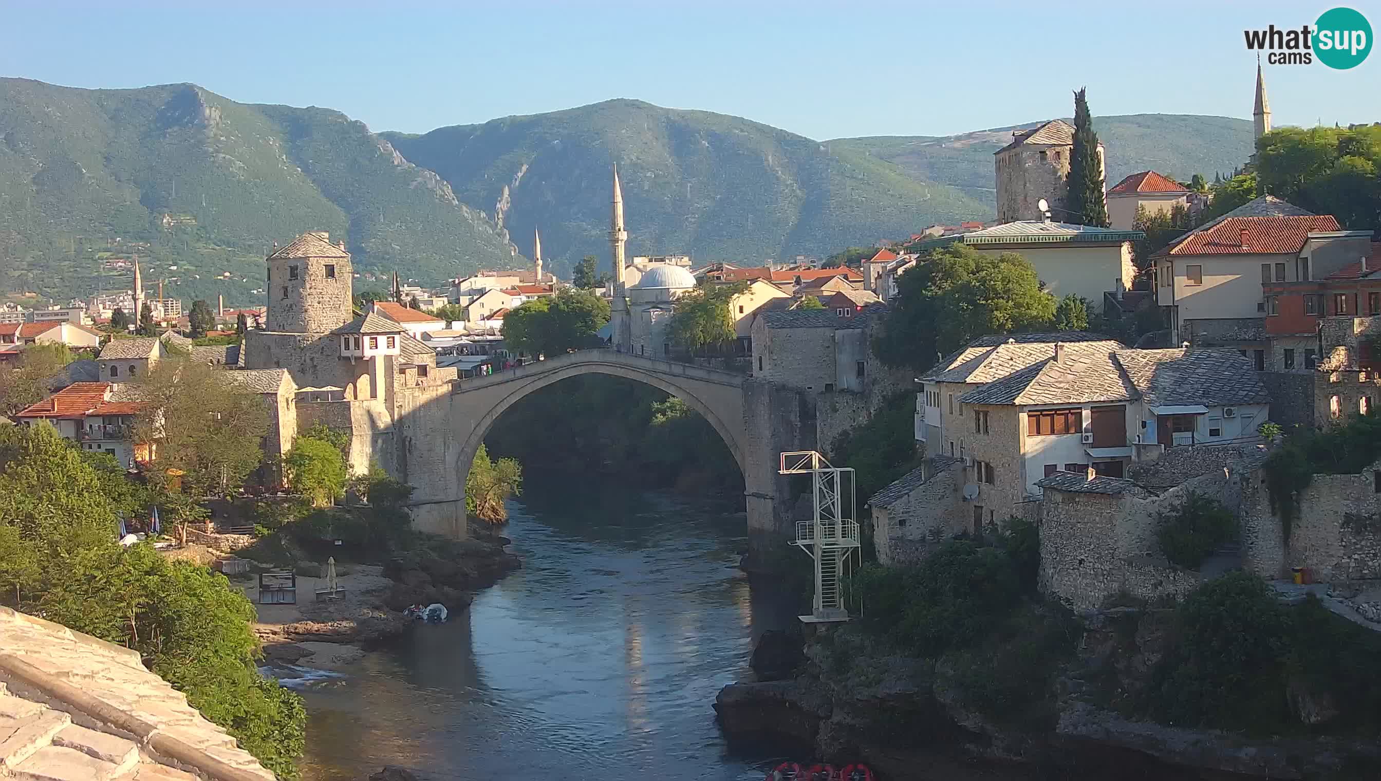 Cámara web de Mostar – El Viejo Puente sobre el río Neretva