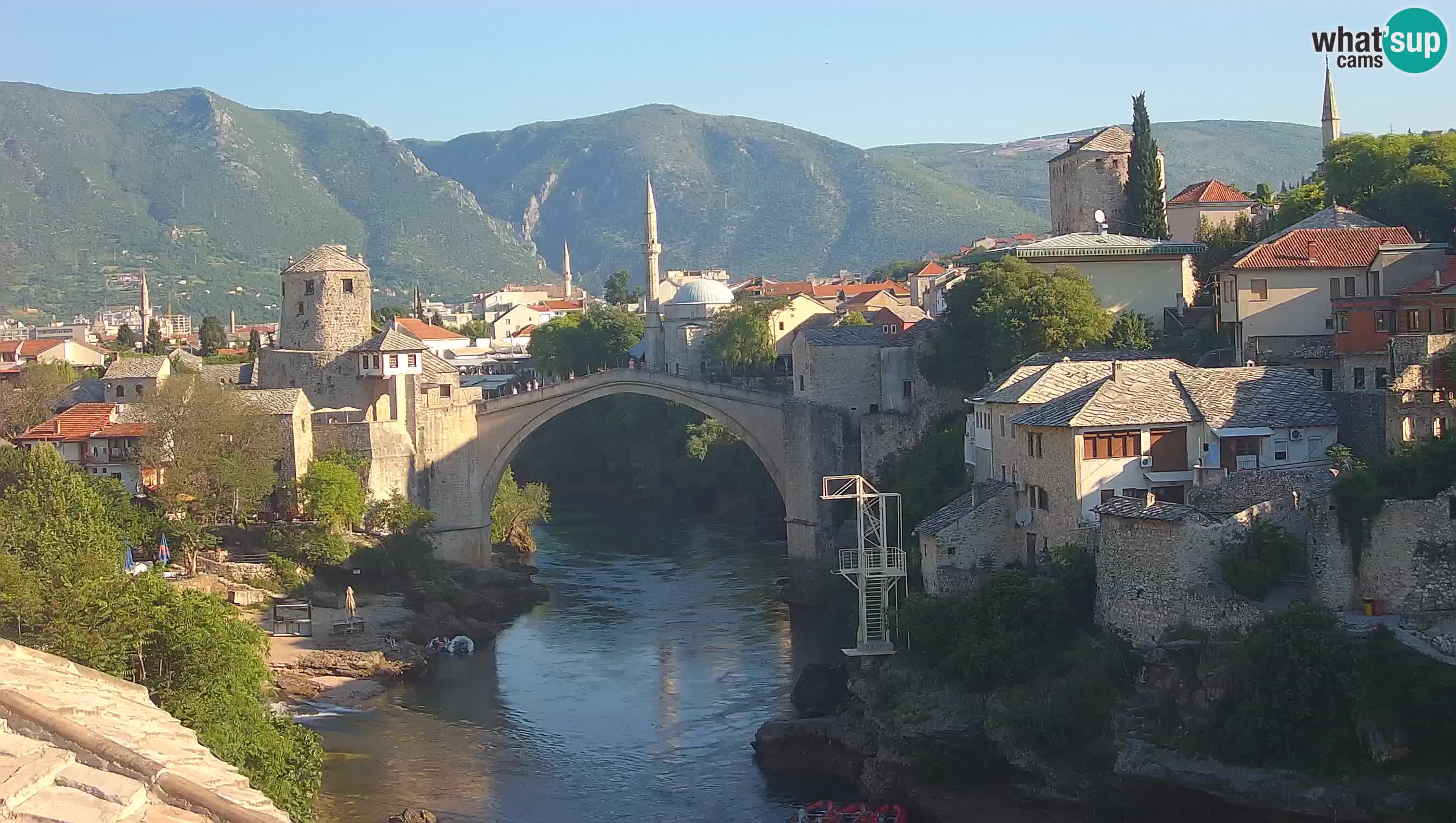 Webcam de Mostar – Le Vieux Pont sur la rivière Neretva