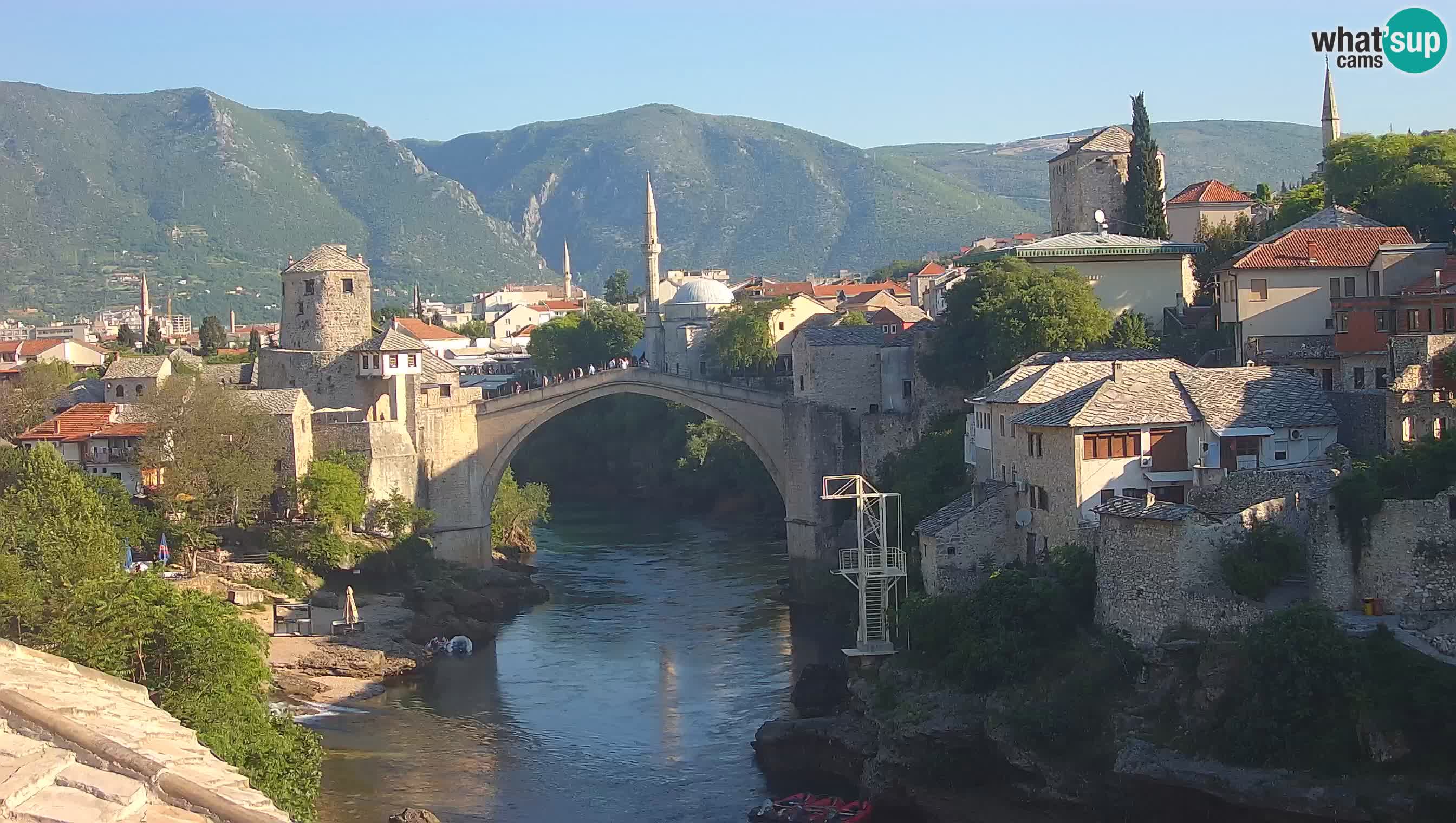 Cámara web de Mostar – El Viejo Puente sobre el río Neretva