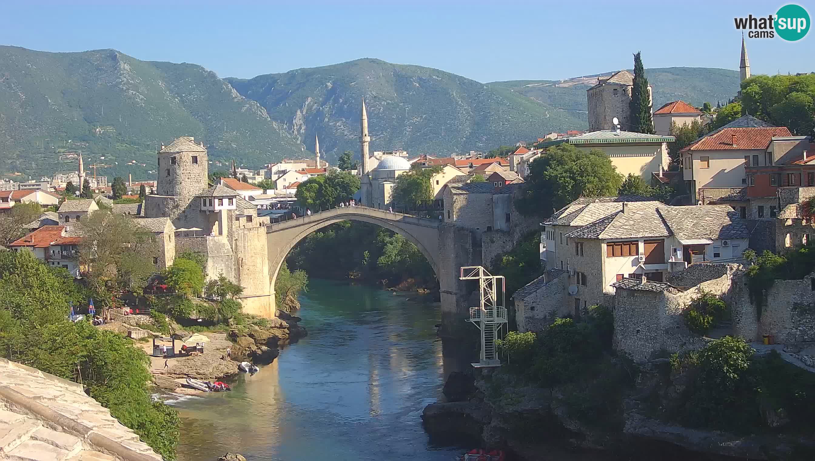Cámara web de Mostar – El Viejo Puente sobre el río Neretva