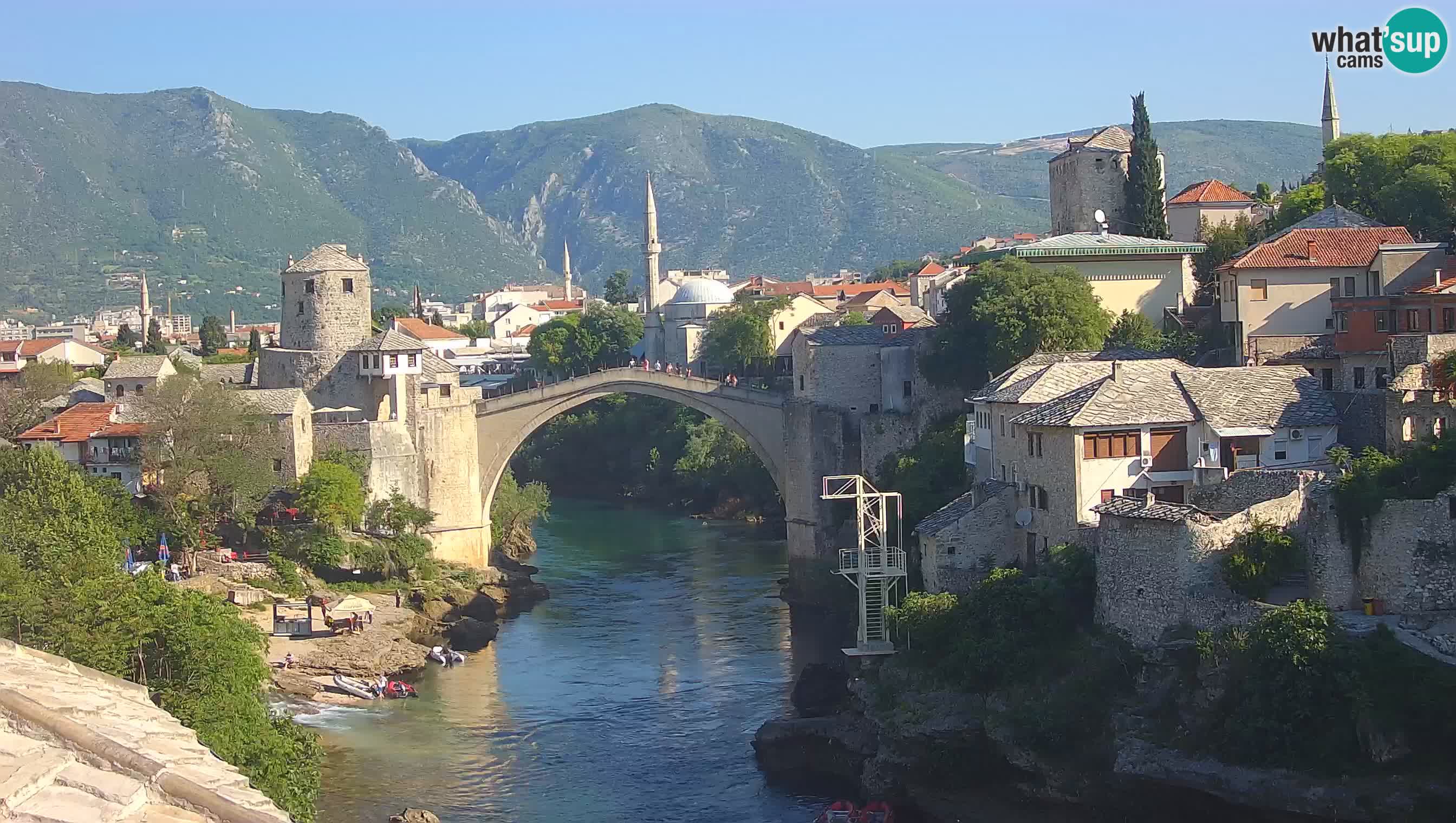 Cámara web de Mostar – El Viejo Puente sobre el río Neretva