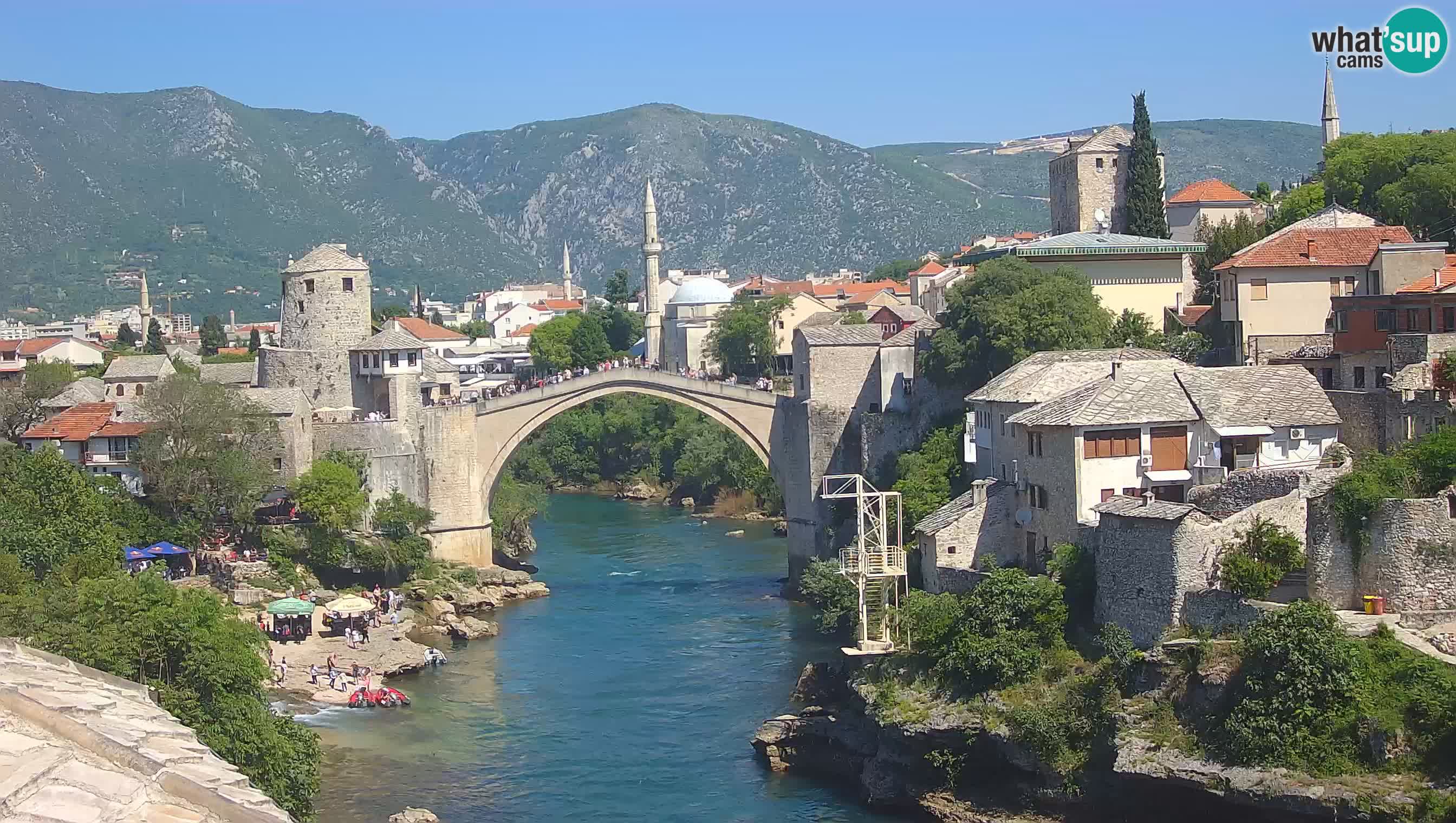 Webcam de Mostar – Le Vieux Pont sur la rivière Neretva