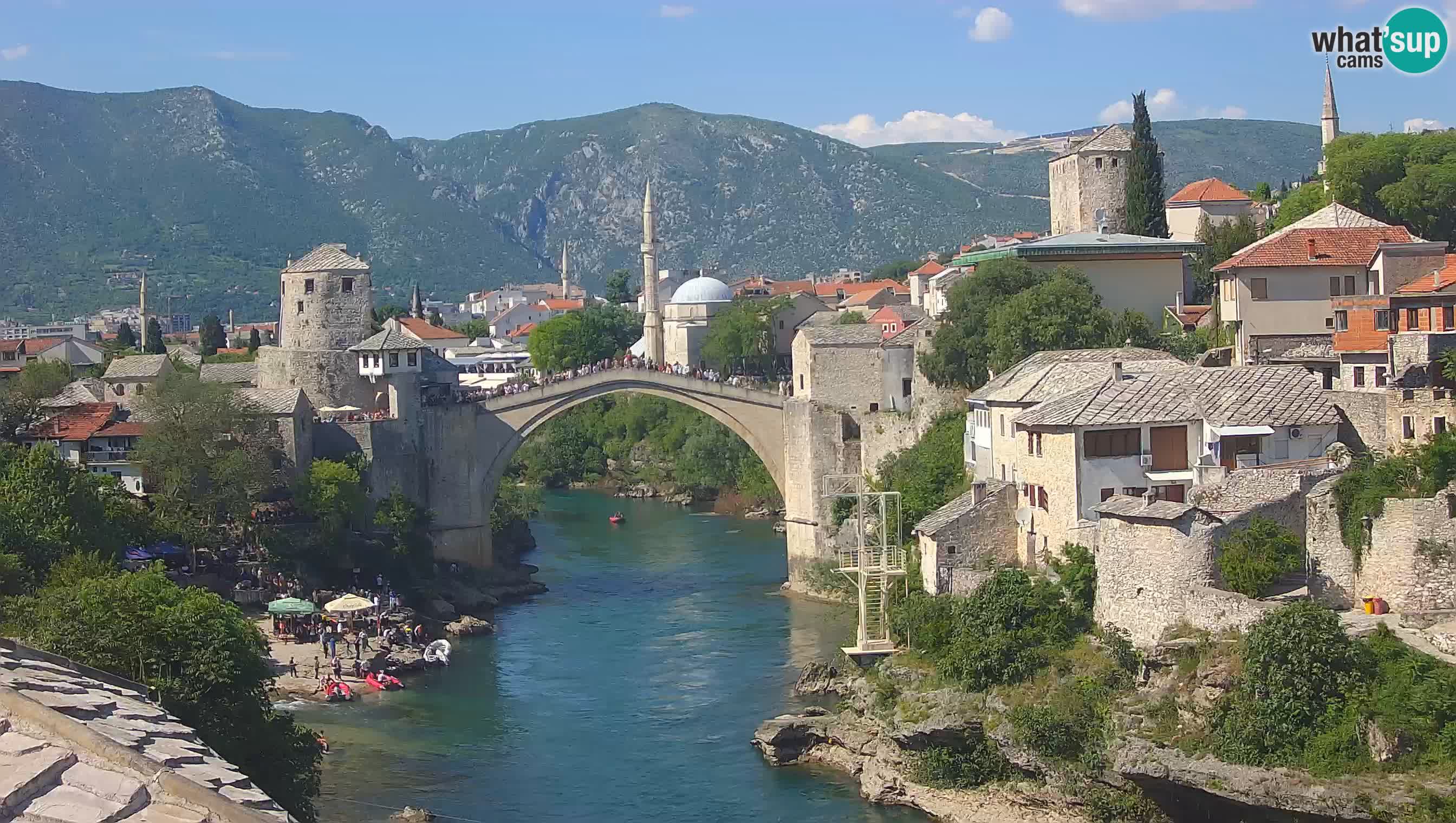 Webcam de Mostar – Le Vieux Pont sur la rivière Neretva