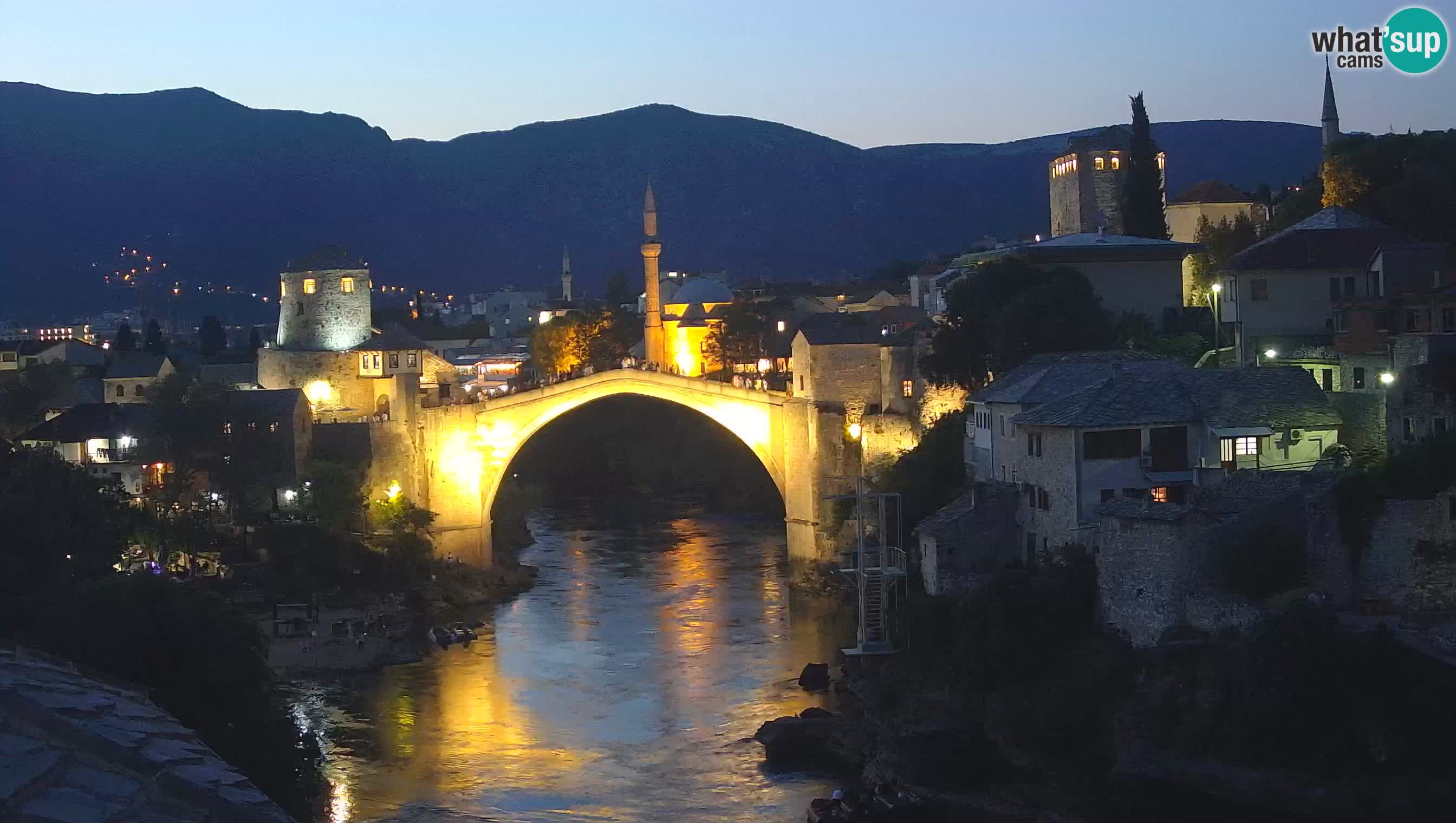 Webcam de Mostar – Le Vieux Pont sur la rivière Neretva