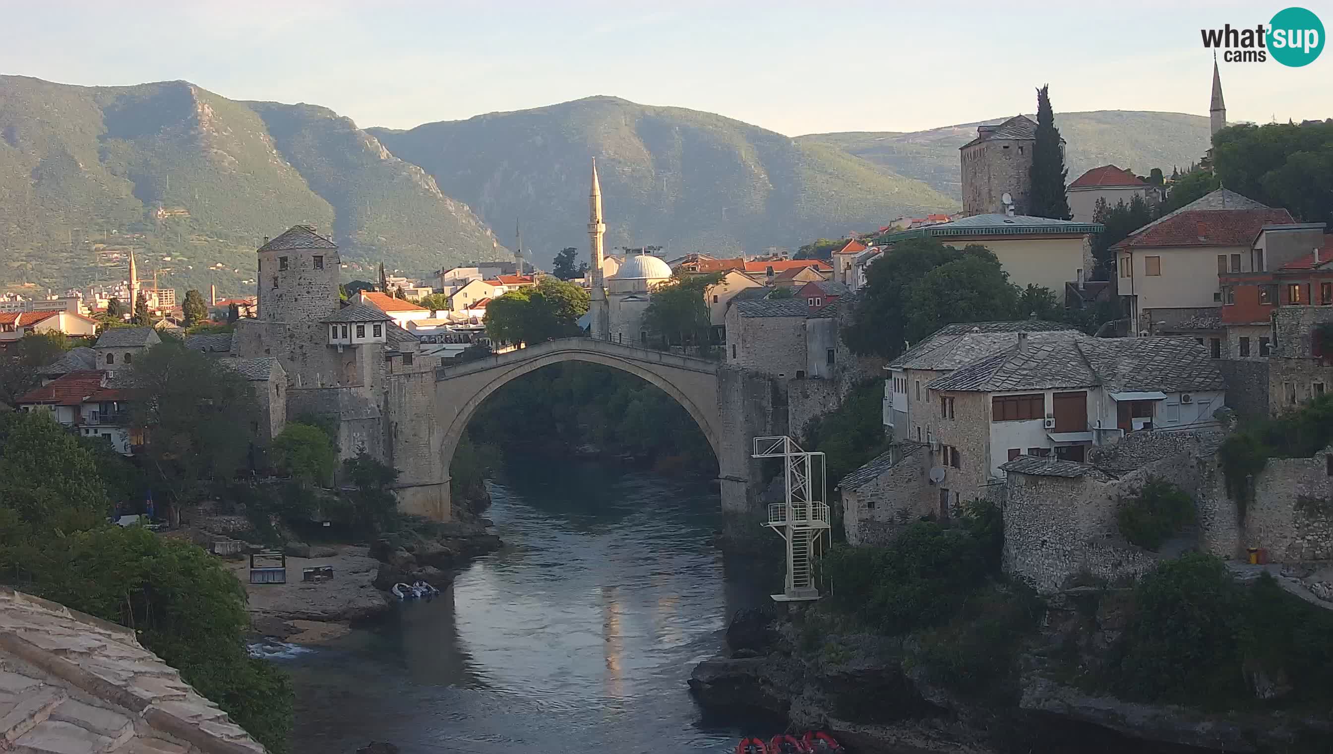 Webcam de Mostar – Le Vieux Pont sur la rivière Neretva