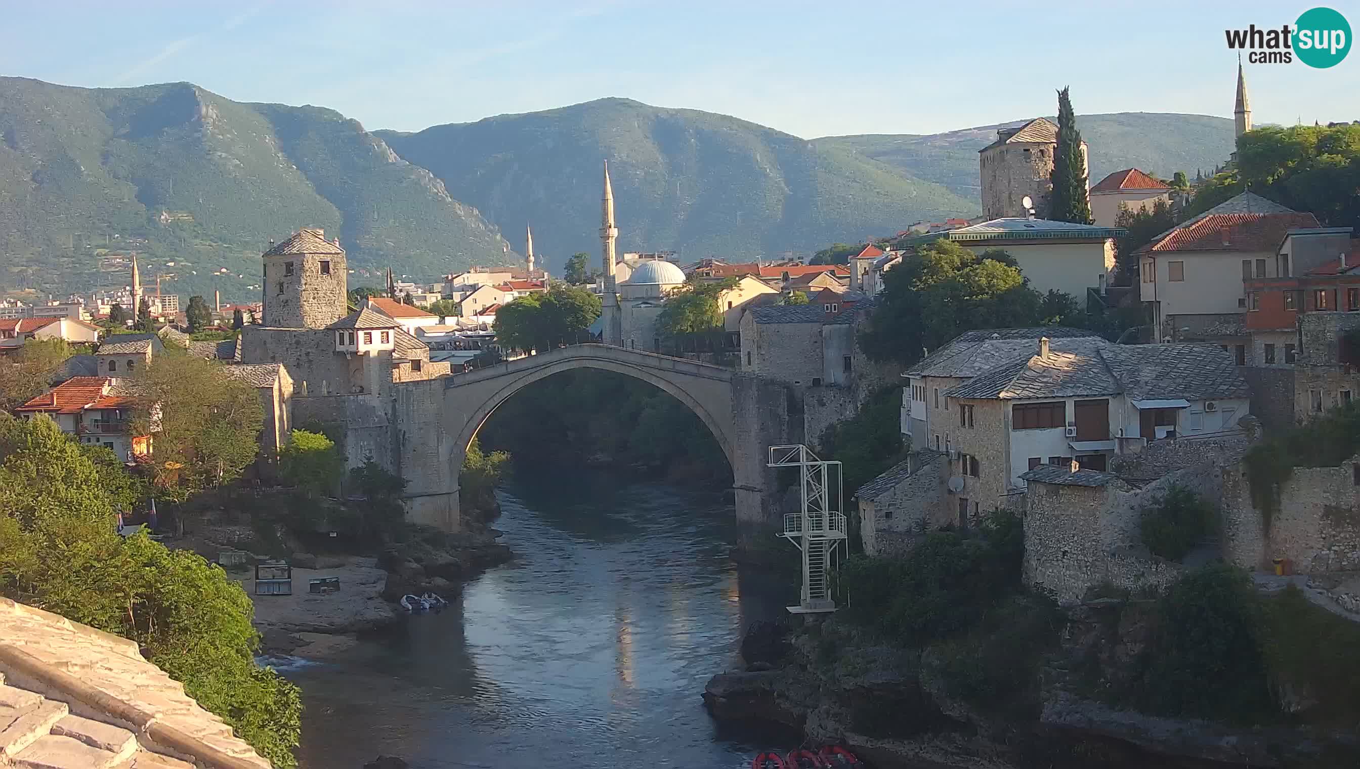Cámara web de Mostar – El Viejo Puente sobre el río Neretva